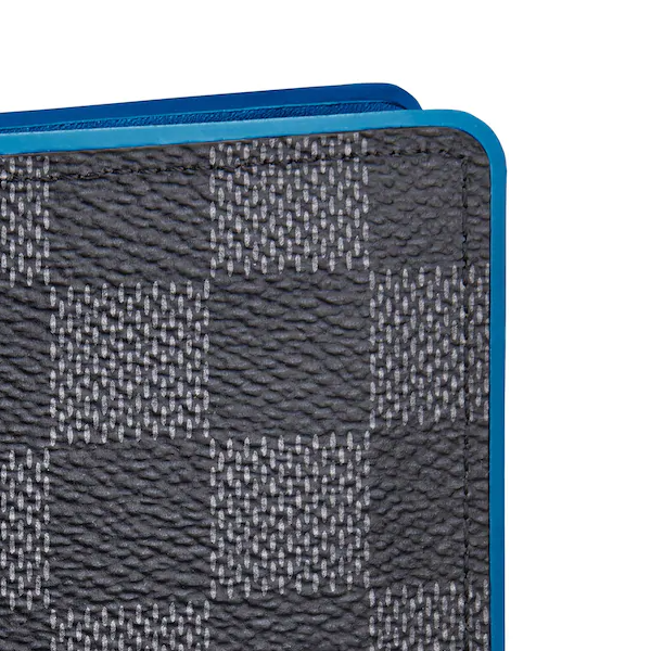 Louis Vuitton Men's Pocket Organizer Wallet - Damier Graphite Canvas in Blue | Slim RFID Blocking Card Holder for Business & Travel