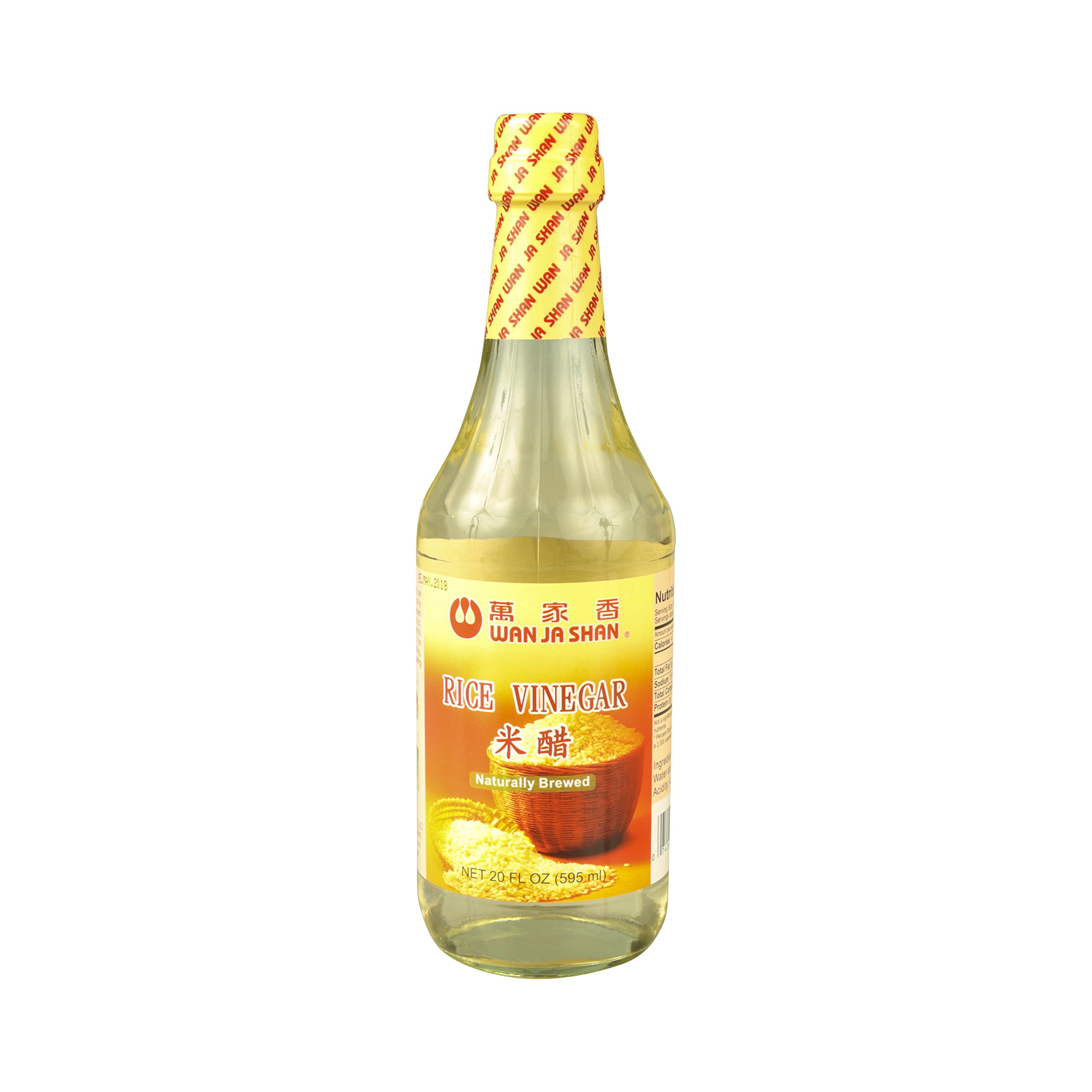 Premium Wan Ja Shan Rice Vinegar 296ml - Gluten-Free, All-Natural Seasoning for Sushi, Salads & Asian Cooking