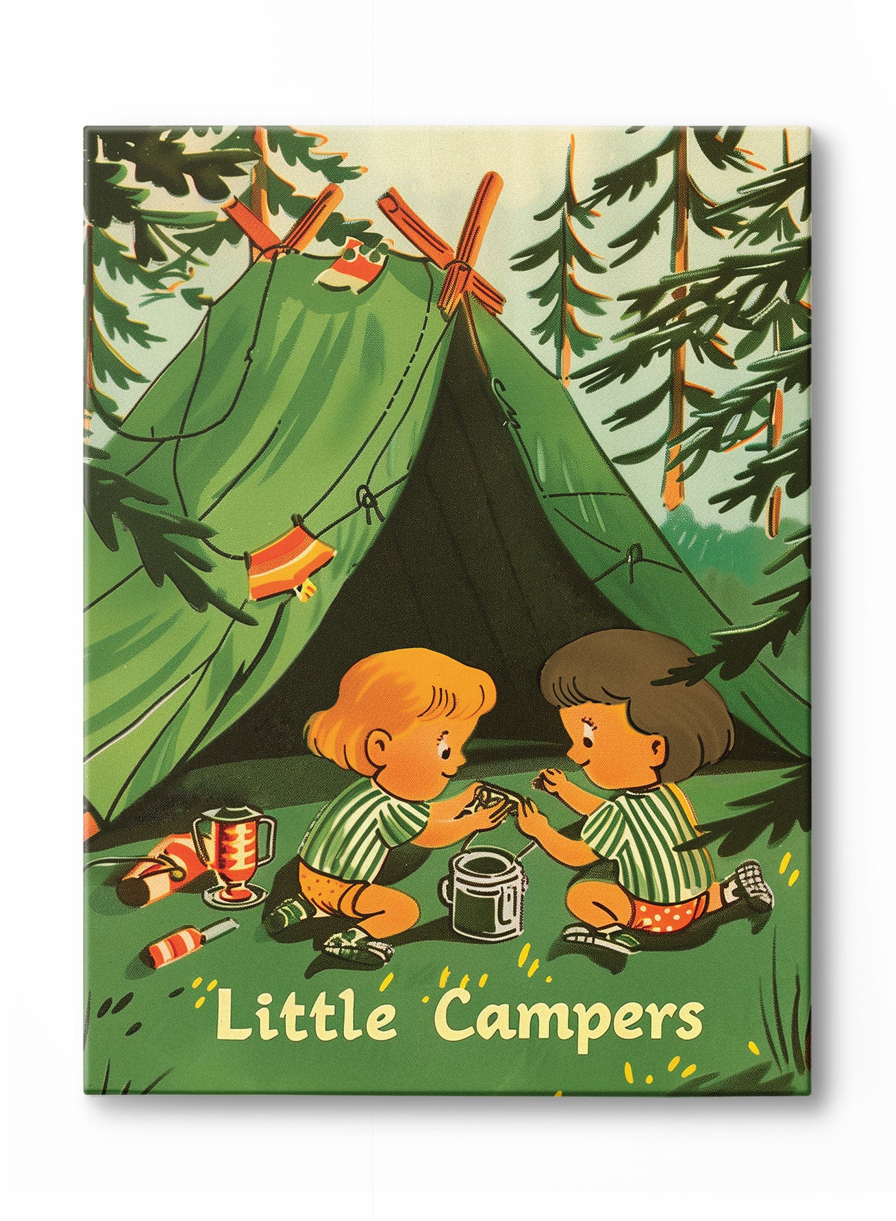 Little Campers Canvas Backpack - Durable & Lightweight Hiking Daypack for Kids - Perfect for School, Outdoor Adventures & Travel