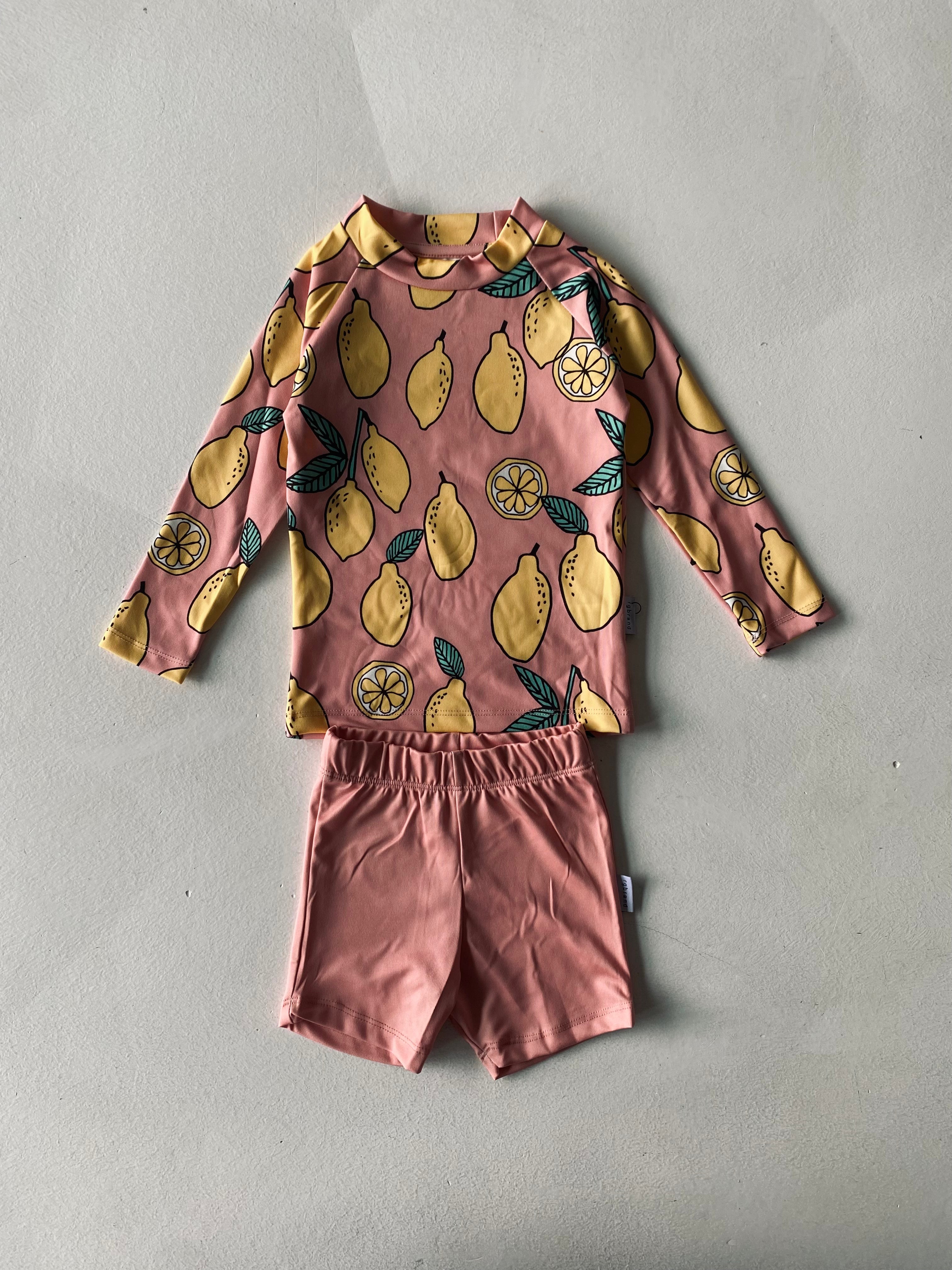 Baby Long Sleeve T-Shirt and Shorts Swimwear Set - Soft Cotton Blend for Comfortable Playtime at Beach, Pool, or Outdoor Activities