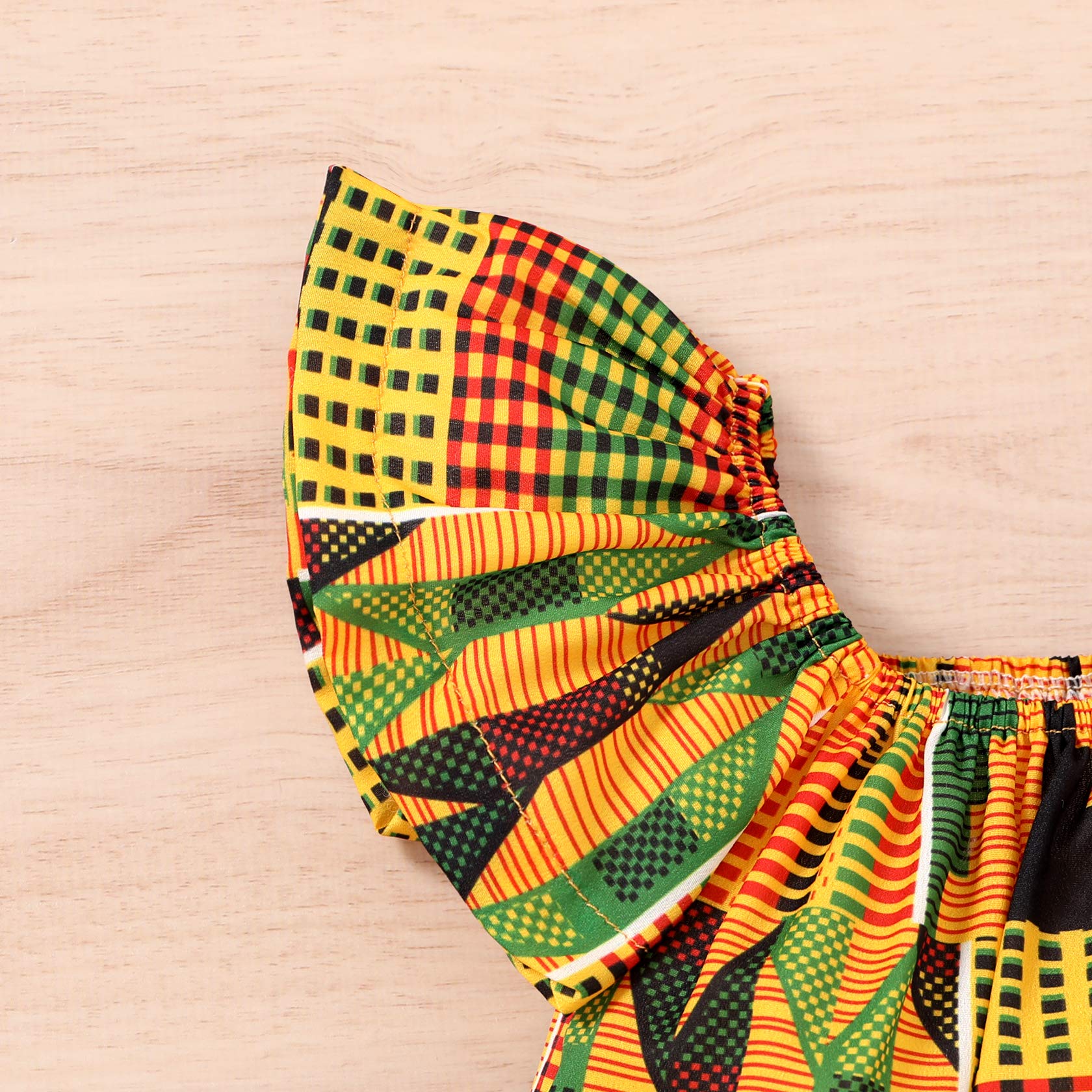 African Baby Girl Dashiki Ankara Outfit Set - Traditional Handmade Cotton 2-Piece Dress with Headwrap - Perfect for Photoshoots, Birthday Parties & Cultural Celebrations