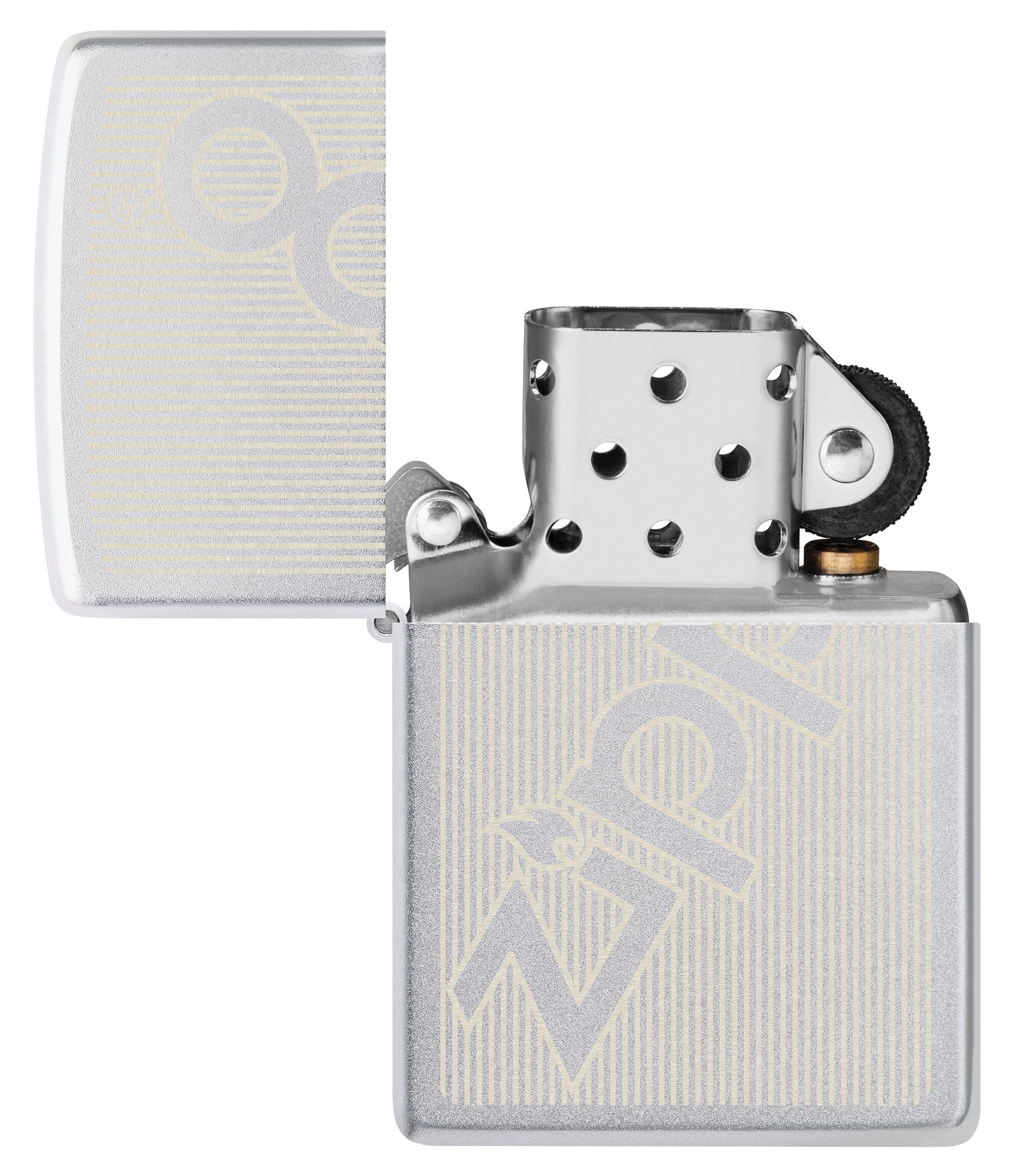 Stylish Pinstripe Zippo Lighter - Premium Windproof Metal Lighter for Outdoor Camping, Hiking & Everyday Carry