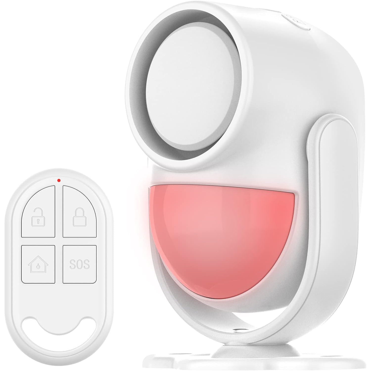 125dB Loud Wireless Motion Sensor Alarm with 328ft Remote Control - 40ft PIR Detector, Battery Powered (3 AA) - Indoor/Outdoor Security System for Home, Shed, Garage, Warehouse - White | Burglar Deterrent & Property Protection