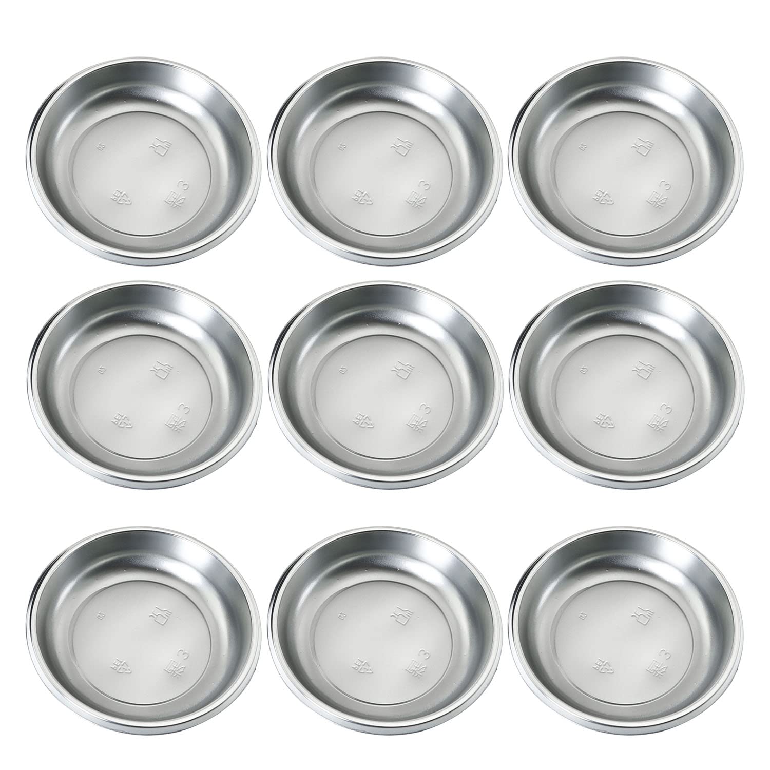 30-Pack Plastic Disposable Sauce Bowls - 2oz Round Dipping Dishes for Soy Sauce, Condiments, Soup & Seasoning - Perfect for Home, Restaurants & Party Catering (Silver)