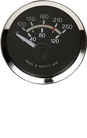 F.W. Murphy EGS21T250-12 Oil Temperature Gauge - Accurate Engine & Machinery Monitoring for Trucks, Generators & Industrial Equipment