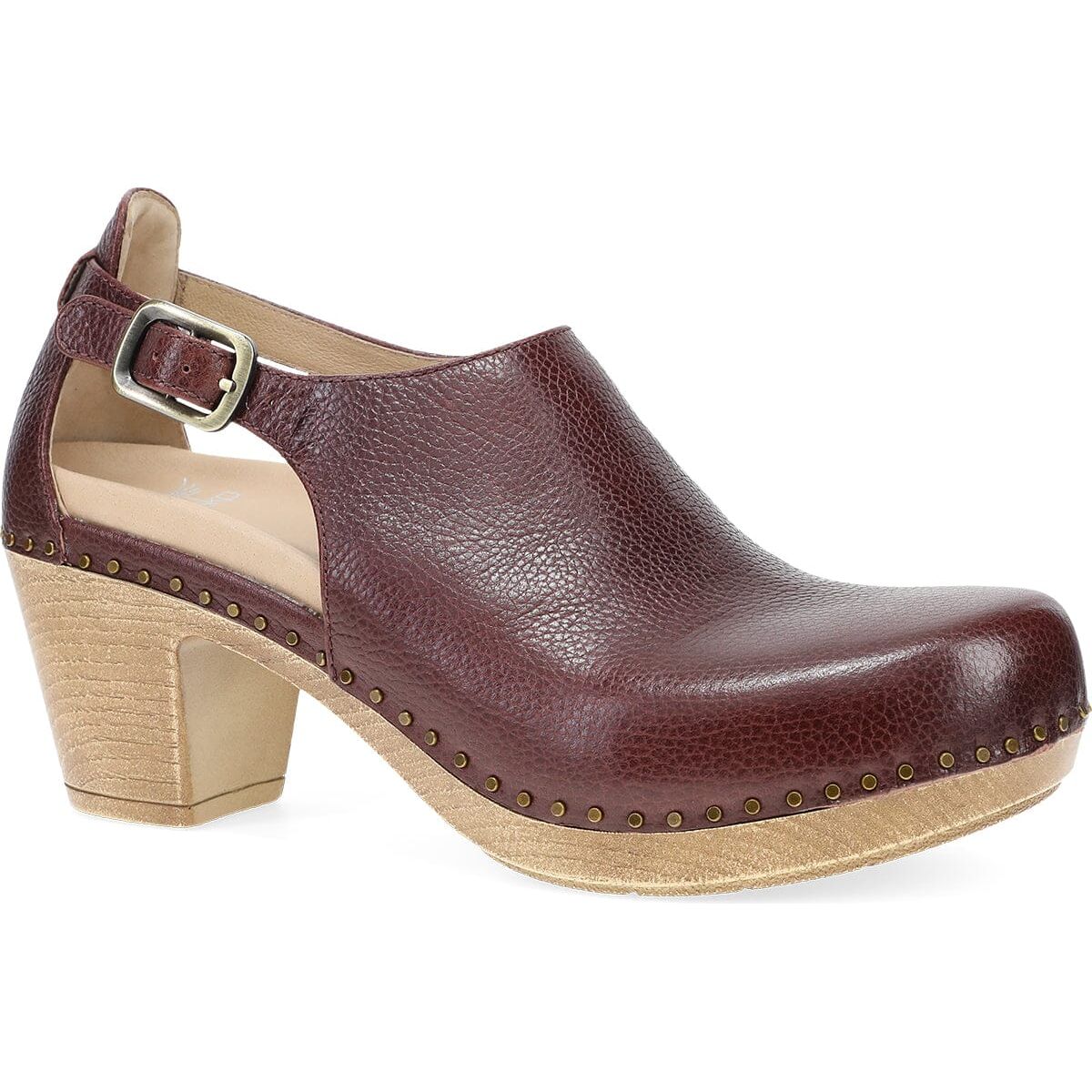 DANSKO SASSY MILLED BURNISHED Leather Clogs - Comfortable Slip-Resistant Shoes for Nurses, Chefs & Healthcare Workers