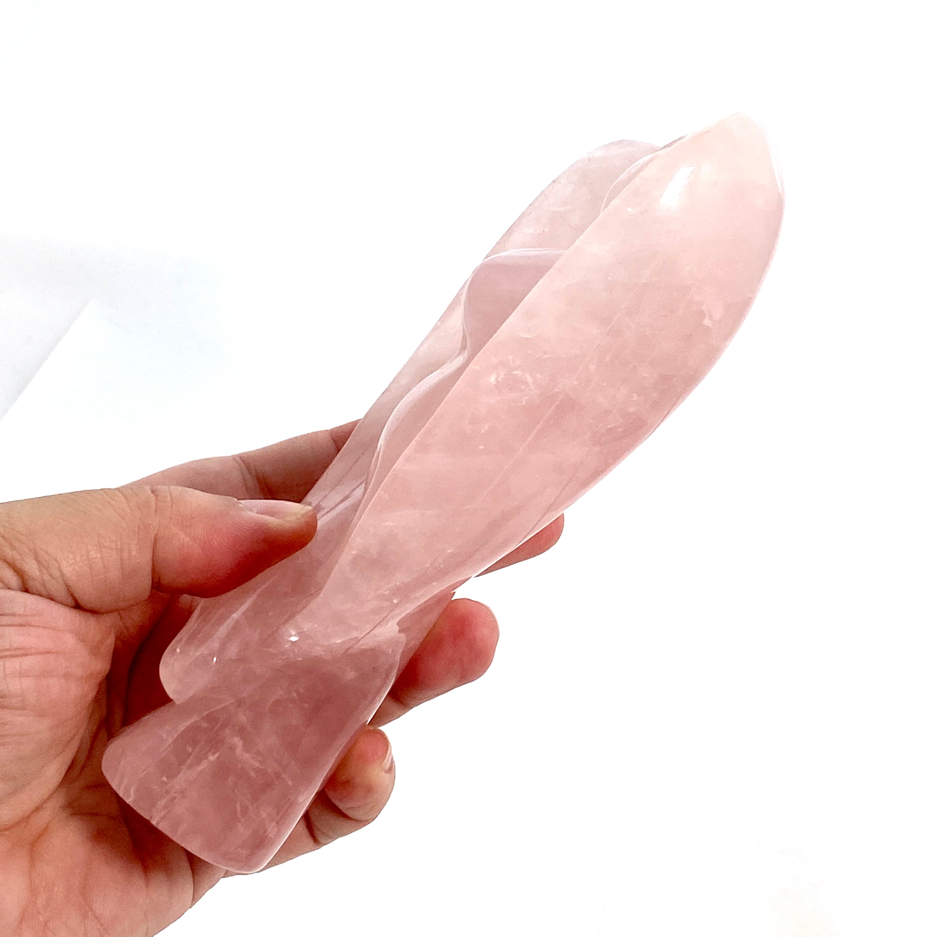 16cm Large Rose Quartz Angel Goddess Statue - Perfect for Home Decor, Meditation & Spiritual Healing Gifts