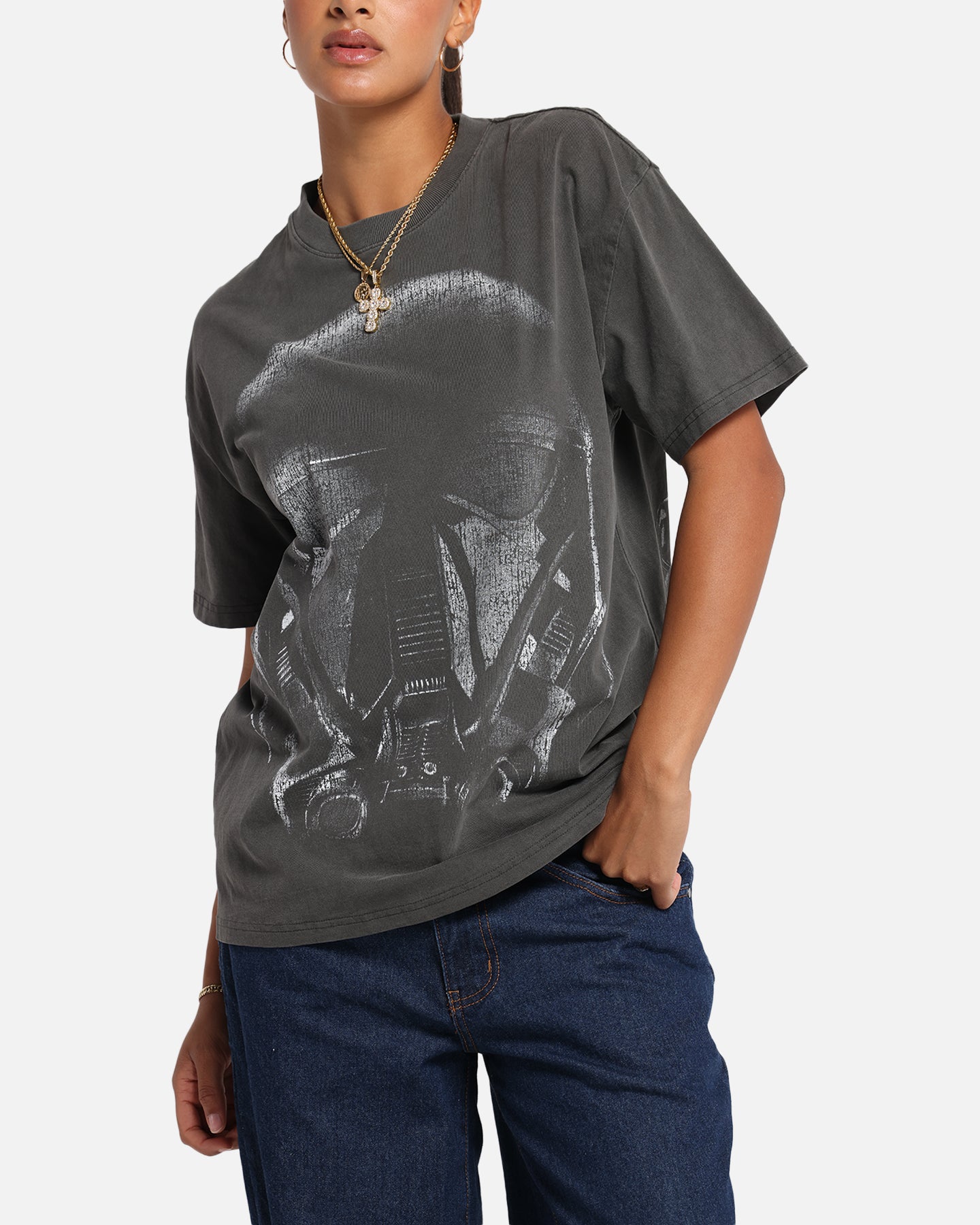 73 Studio Star Wars Death Trooper Vintage T-Shirt - Black Wash - Officially Licensed - Perfect for Cosplay, Conventions & Everyday Wear