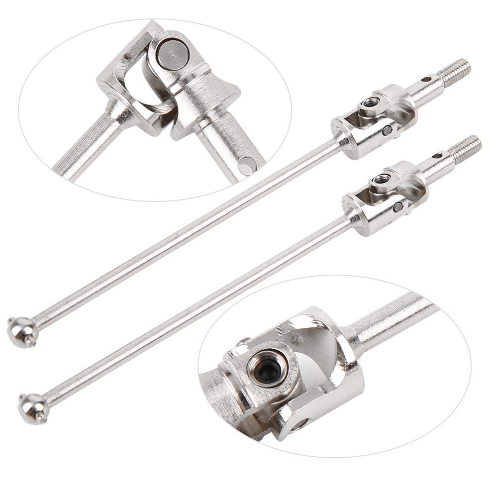 VGEBY 2pcs Universal Metal RC Drive Shaft - Durable Replacement Part for HSP 1/10 Scale RC Cars 94111 & 94108 Models (Silver) | Perfect for Off-Road Bashing, Crawling & RC Car Upgrades