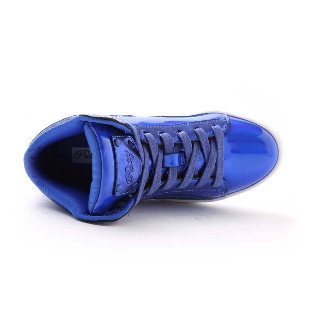 Pastry Youth Pop Tart Glitter High-Top Sneakers for Kids | Blue Sparkle Shoes Size 13 | Fun & Comfortable for School, Playdates & Everyday Wear