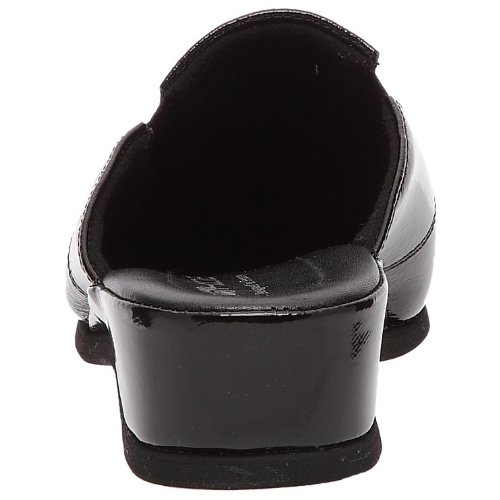 Women's Slip-On Clogs Slippers - Comfortable Black Vernis Noir House Shoes Size 7 | Perfect for Indoor Relaxation, Spa Days & Cozy Home Wear