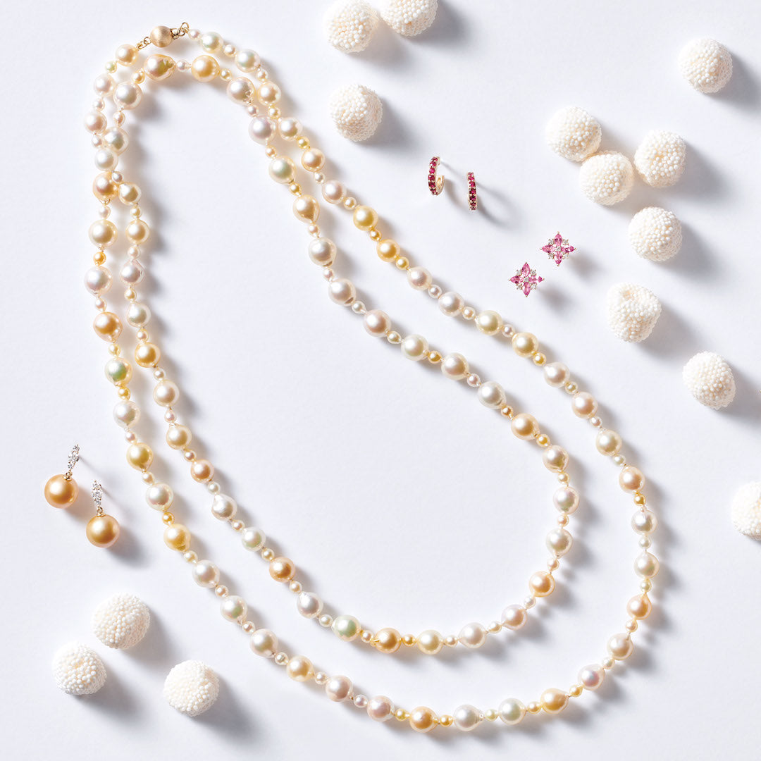 Luxury Golden South Sea Pearl & Diamond Orion Earrings for Women – Elegant Gift for Weddings, Parties & Special Occasions