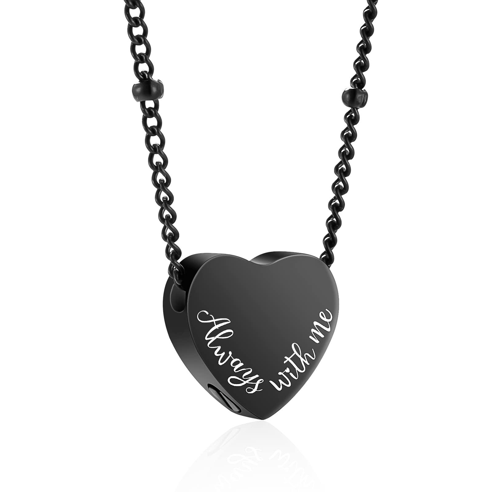 XIUDA Heart Urn Necklace for Ashes - Cremation Jewelry Keepsake for Loved Ones, Memorial Pendant for Men & Women - Perfect for Keeping Memories Close During Travel, Special Occasions & Daily Wear