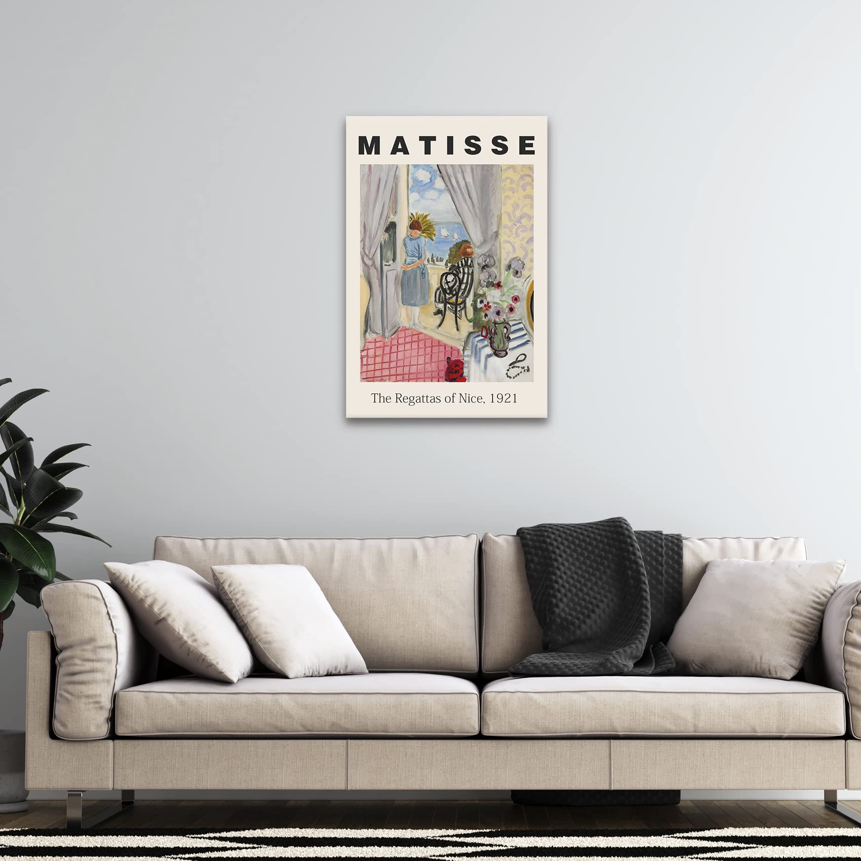 Gufro Canvas Print - The Regattas of Nice 16x24 Inch Unframed Wall Art Poster | Perfect for Living Room, Bathroom, Bedroom & Office Decor | Coastal Nautical Theme for Home & Workspace