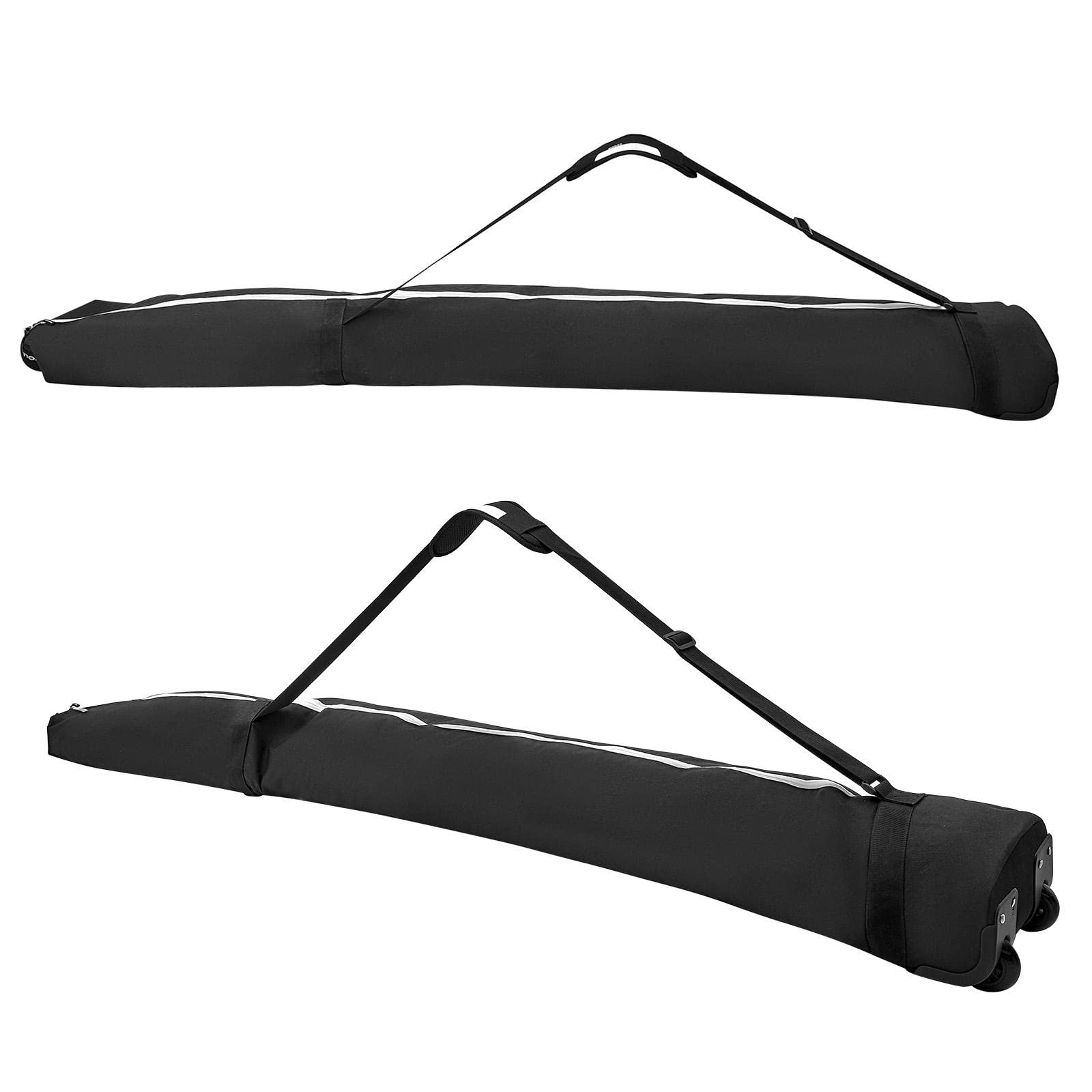 Durable Extendable Snowboard Travel Bag with Wheels & Shoulder Strap - Waterproof Ski & Snowboard Carrier for Airplane Travel & Mountain Adventures