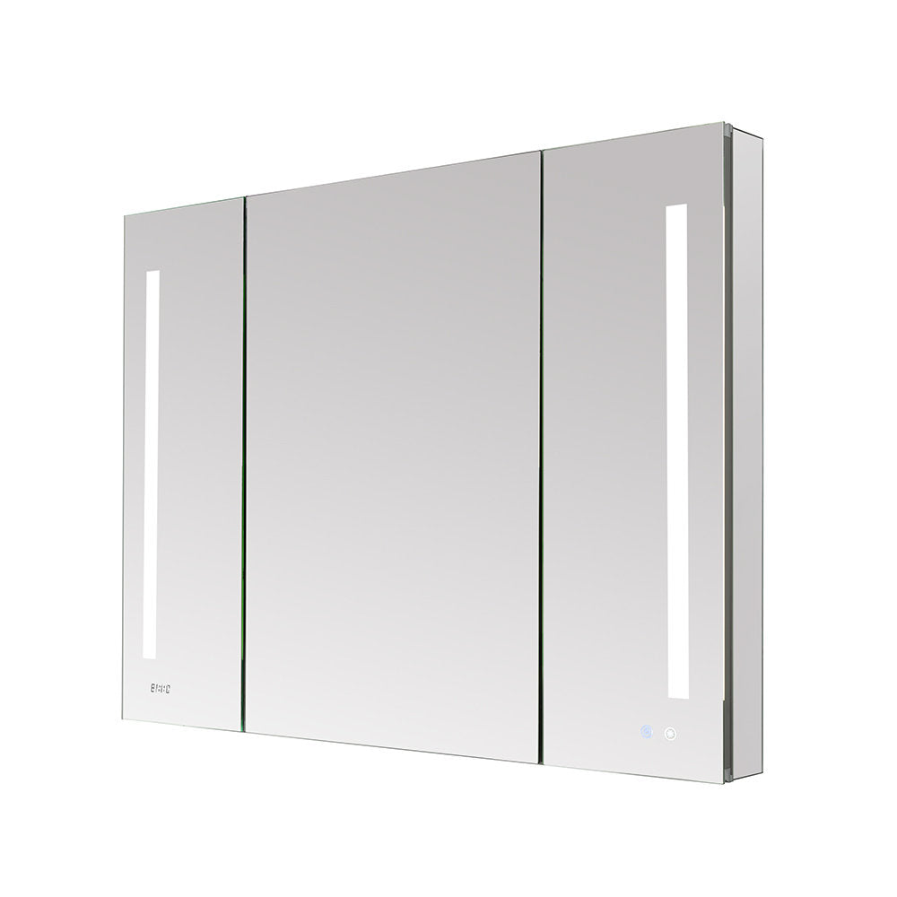 Aquadom Signature Royale 36x36 LED Lighted Triple Door Medicine Cabinet - Modern Bathroom Mirror with Storage for Makeup, Shaving & Essentials