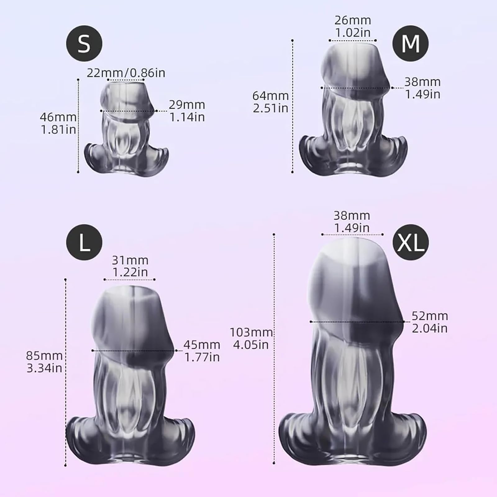 **4-Piece Hollow Anal Plug Set - S/M/L/XL Sizes, Transparent Tunnel Dilator for BDSM, Enema & Anal Training | Beginner & Advanced Users | Perfect for Sensual Play & Relaxation**