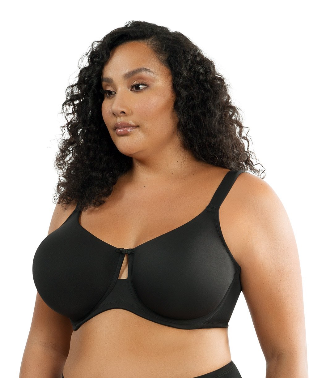 Parfait Erika Unlined Molded Bra - Comfortable Wireless Support for Everyday Wear - Perfect for Work, Yoga & Lounge - Black