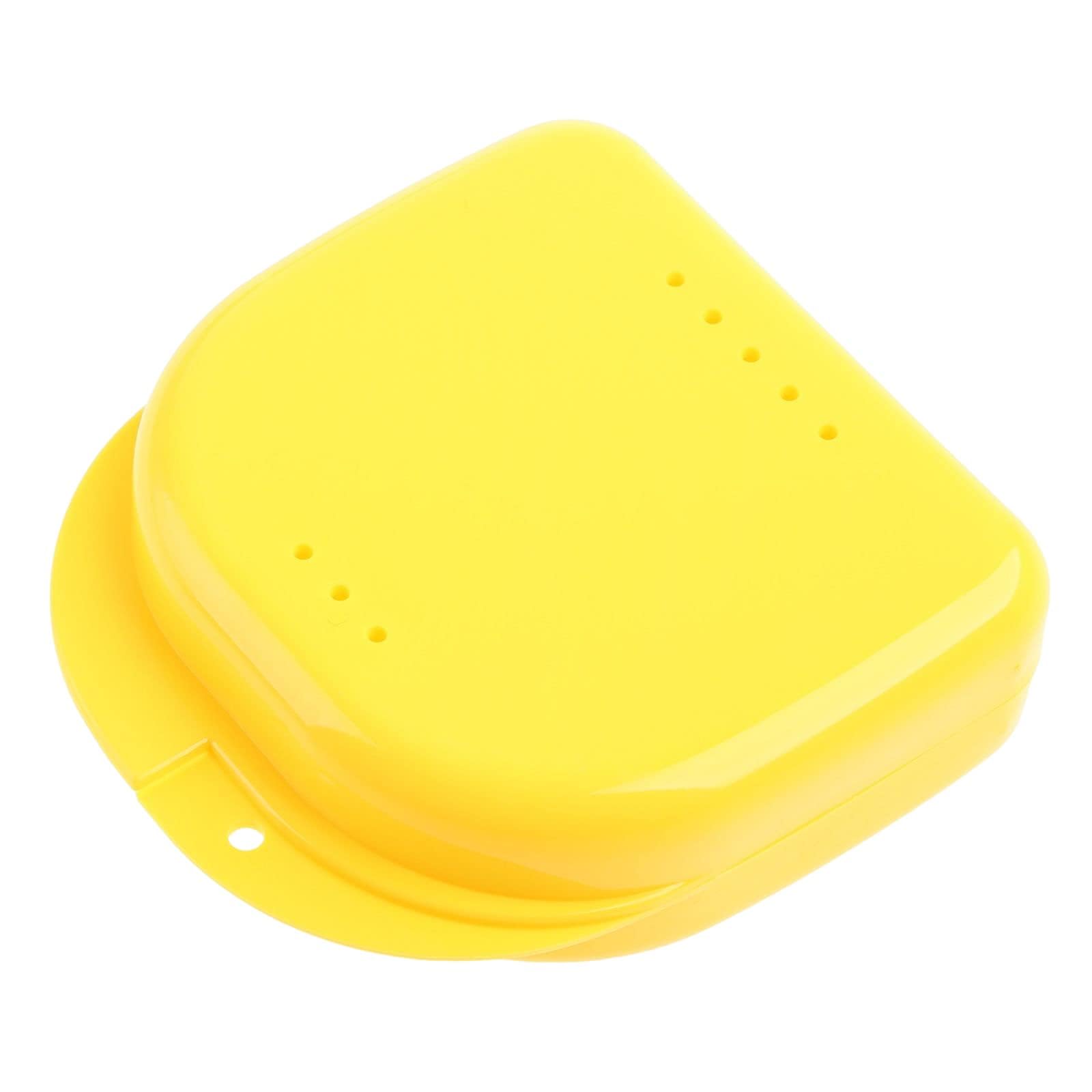 Orthodontic Retainer & Denture Storage Box with Vent Holes - Travel-Friendly Dental Case for Braces, Mouthguard & False Teeth - Perfect for Home, Office & Travel Use