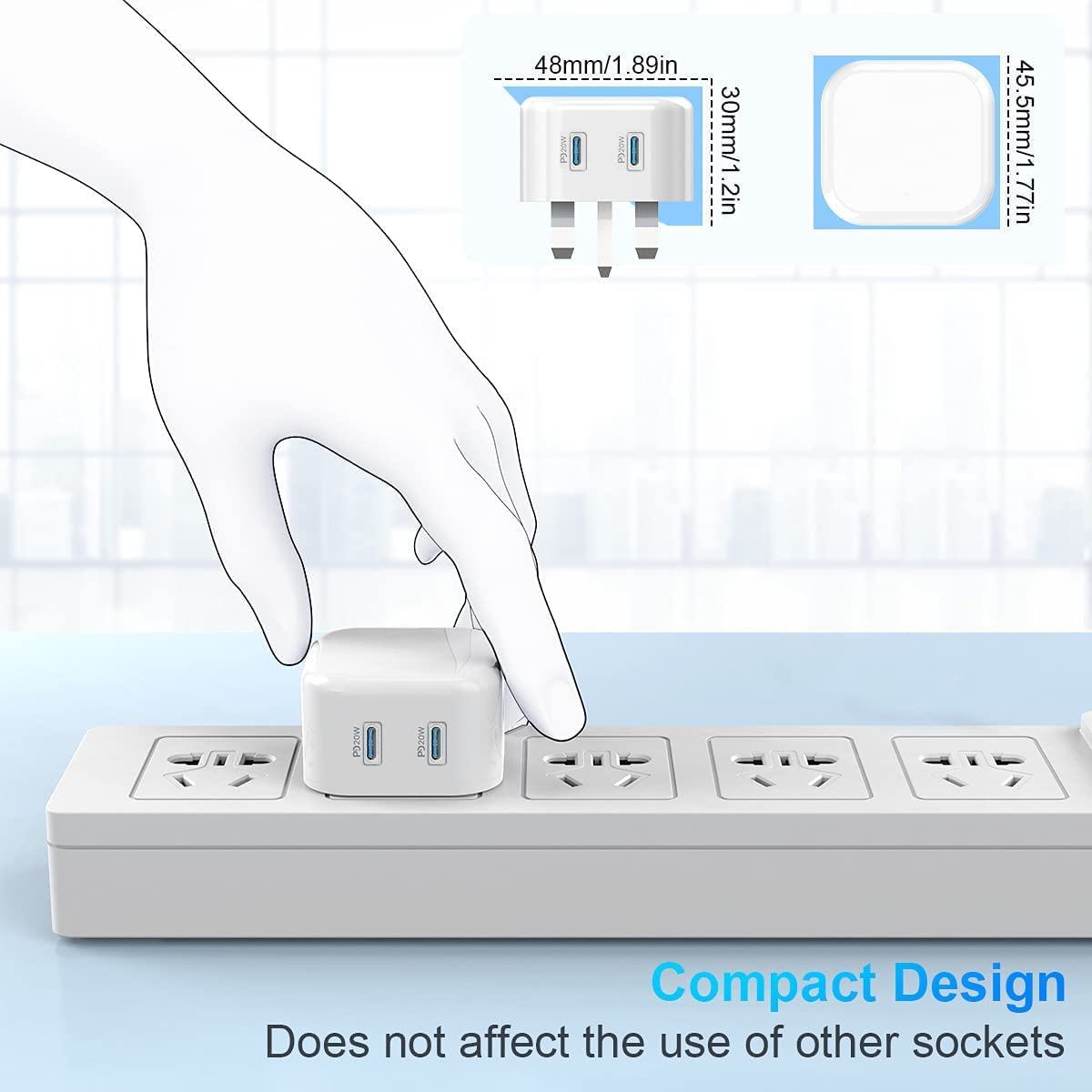 45W GaN Fast Charger with Dual PD 3.0 Ports & PPS - Compatible with Google Pixel Fold, Tablet, Pixel 9A/9/9 Pro/XL/9 Pro Fold/8/8 Pro/7/7 Pro/8A/7A/6A/6/6 Pro - Includes USB-C Cable for Fast Charging at Home, Office & Travel