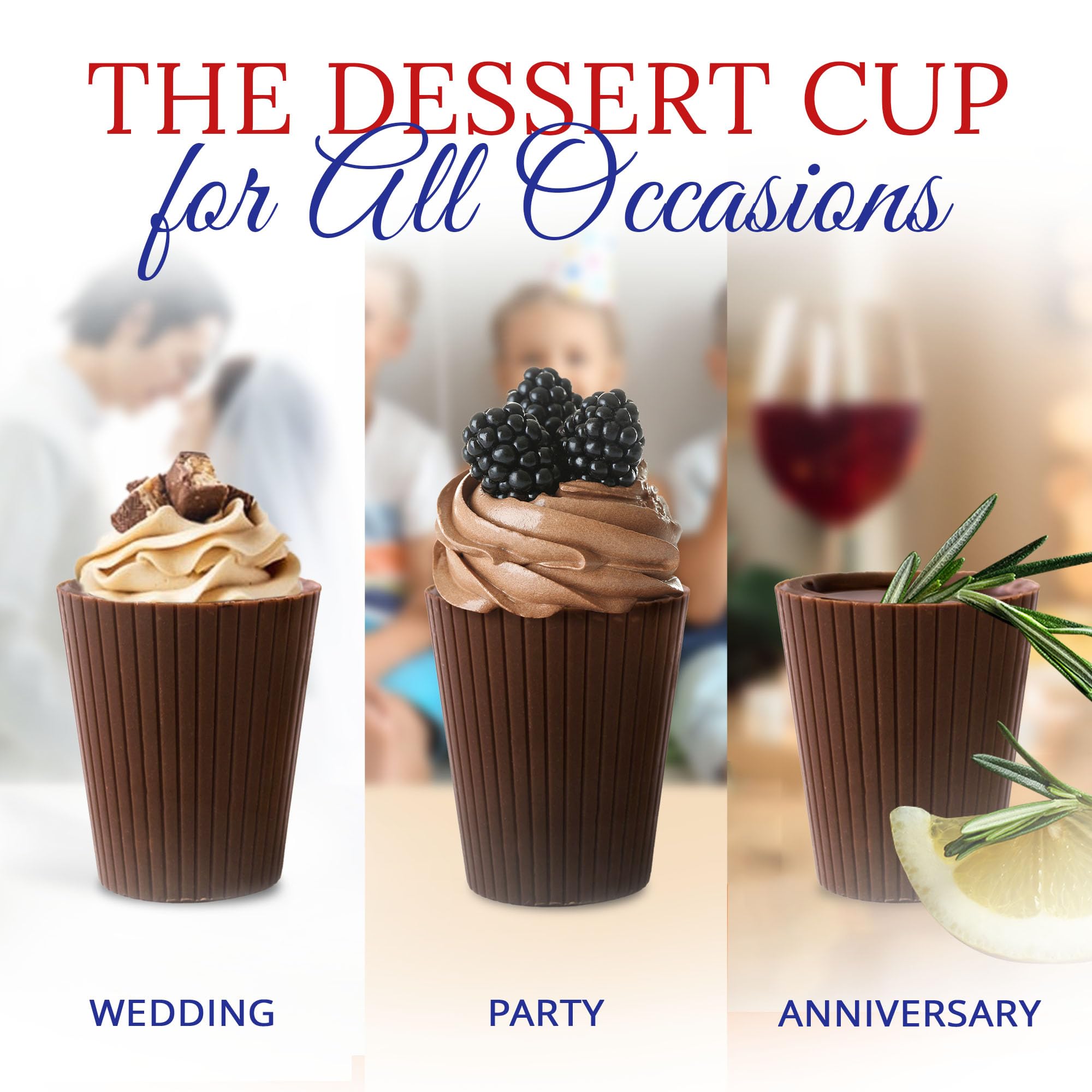 Lang's Chocolates Milk Chocolate Cups - Gluten-Free & Kosher Certified - 64 Count - Ideal for Desserts, Entertaining & Gift Giving - Perfect with Mousse, Liqueur or Coffee Pairings