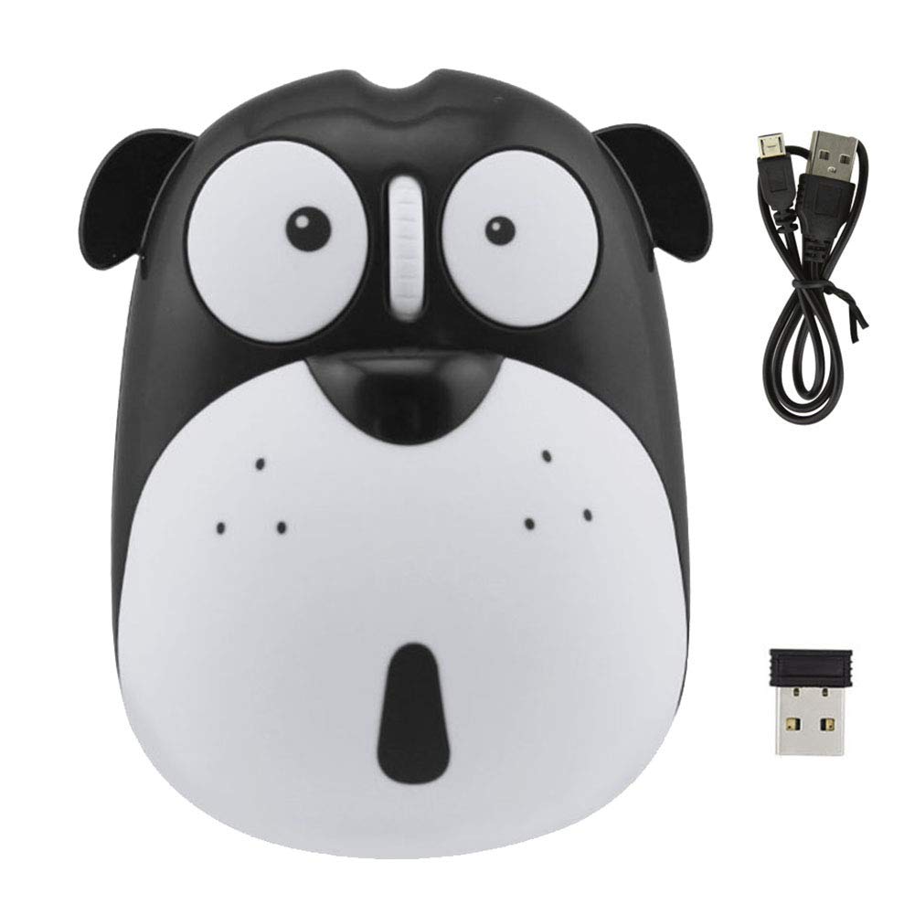 Cute Dog Wireless Mouse 2.4GHz Rechargeable for Laptop & PC - Home Office Use