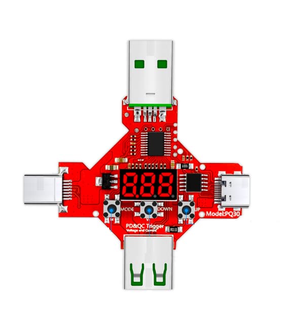 Cococina JUWEI PD3.0 USB Tester - Automatic Voltage Ammeter & Quick Charger Detector for Power Banks - Qualcomm QC3.0 Compatible - Perfect for Testing Chargers, Cables & Power Banks at Home or Work