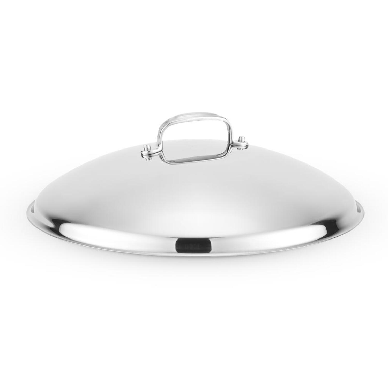 Polished 13.5 Inch Stainless Steel Pot Lid - Durable & Shiny Cooking Cover for Stock Pots, Saucepans & Kitchenware - Perfect for Home Cooking, Restaurants & Professional Chefs