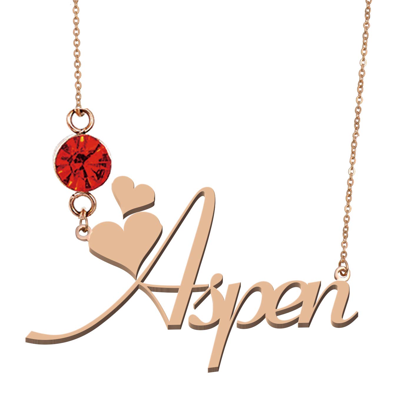 Personalized Name Necklace with Birthstone - Custom Engraved Jewelry Gift for Women - Perfect for Birthdays, Anniversaries & Special Occasions