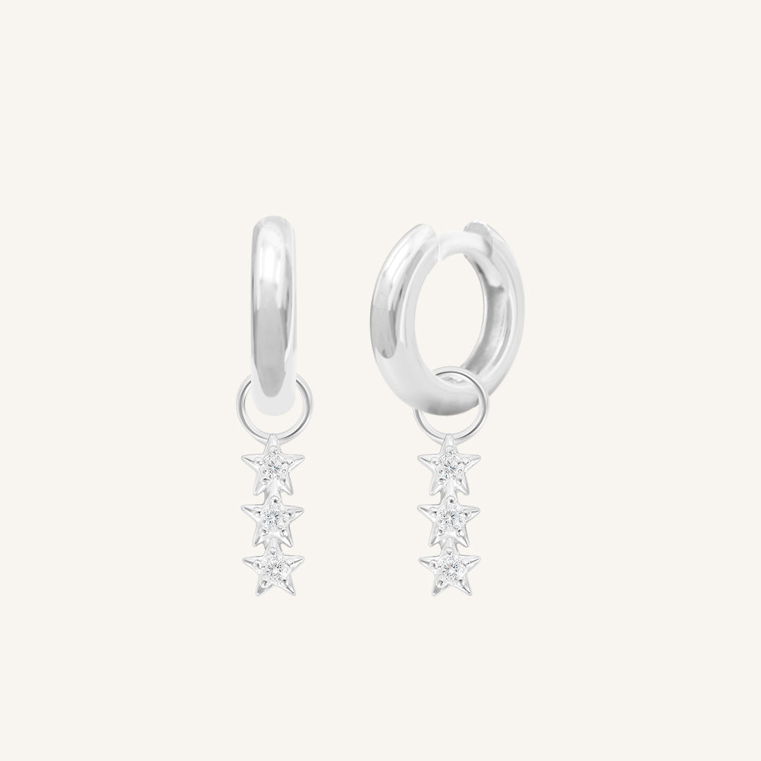 Constellation Charm Hoop Earrings - Zodiac Star Sign Jewelry for Women - Perfect for Gifts, Daily Wear & Special Occasions