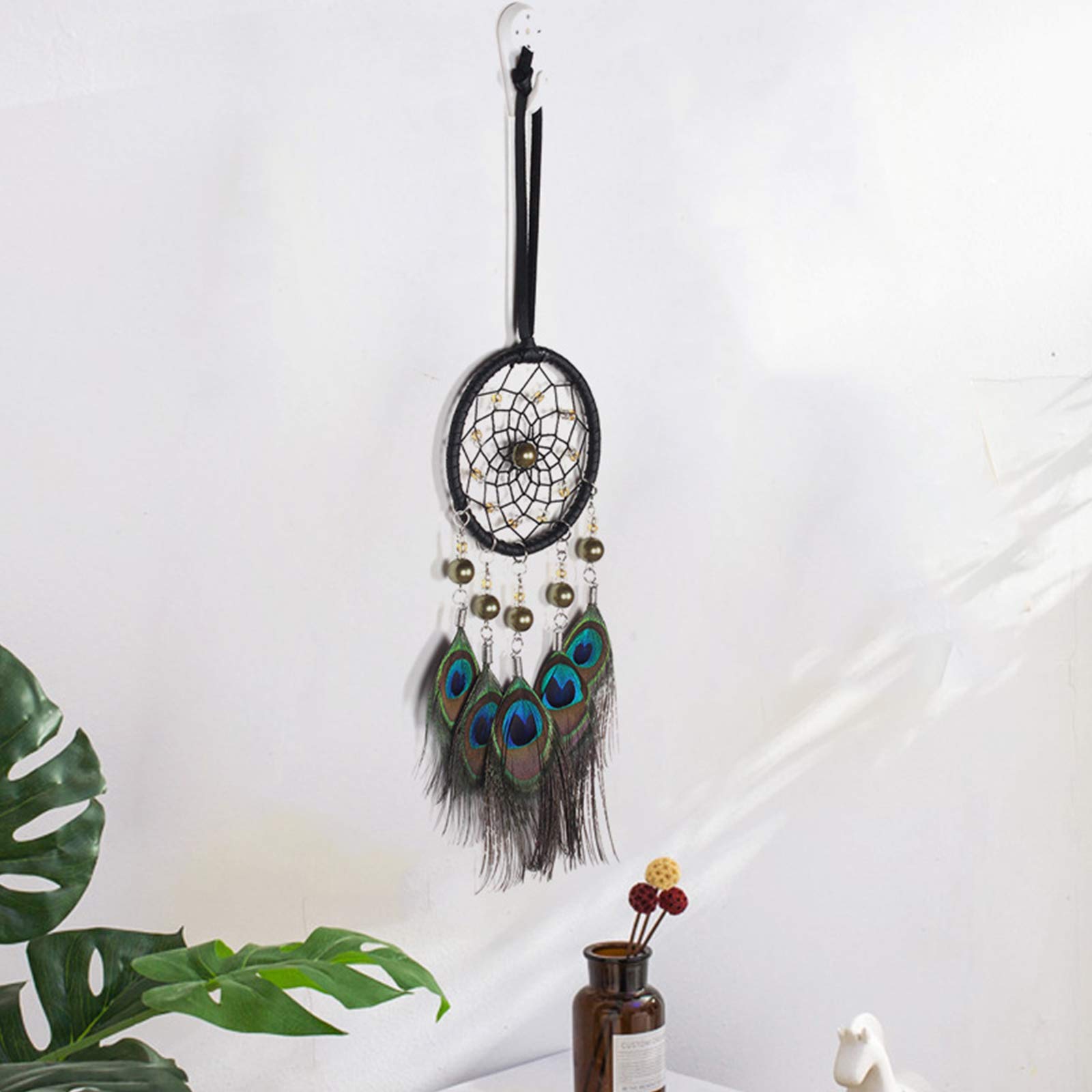 Feather Dream Catcher Car Hanging Decor - Handmade Small Rearview Mirror Charm for Vehicle Interior, Boho Car Accessories | Perfect for Road Trips, Meditation & Spiritual Protection