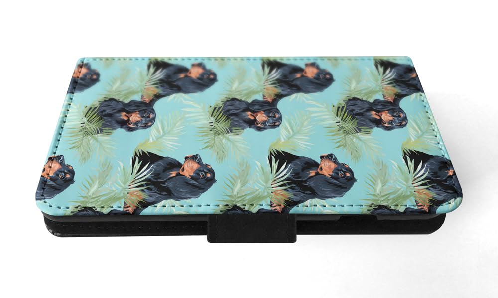 Cute Gordon Setter Puppy Dog Pattern Faux Leather Flip Wallet Phone Case for Apple iPhone 13 Pro - Perfect for Pet Lovers & Everyday Use