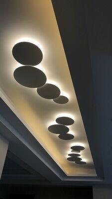 Modern Geometric Disc Wall Lamp - Sleek LED Sconce Lighting for Bedroom, Living Room & Hallway - Energy Efficient Home Decor Light Fixture