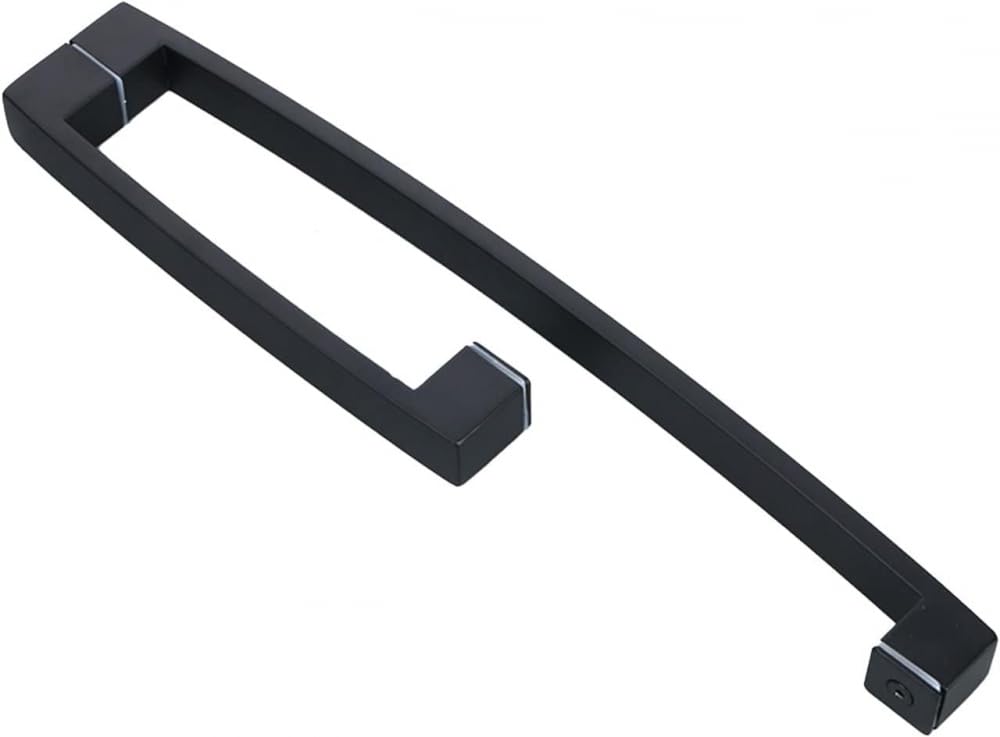 Premium Matte Black 304 Stainless Steel Shower Door Handle - Push-Pull Glass Door Knob Replacement (225mm & 425mm) for Modern Bathroom & Spa Accessories - Durable & Stylish Upgrade for Shower Enclosures