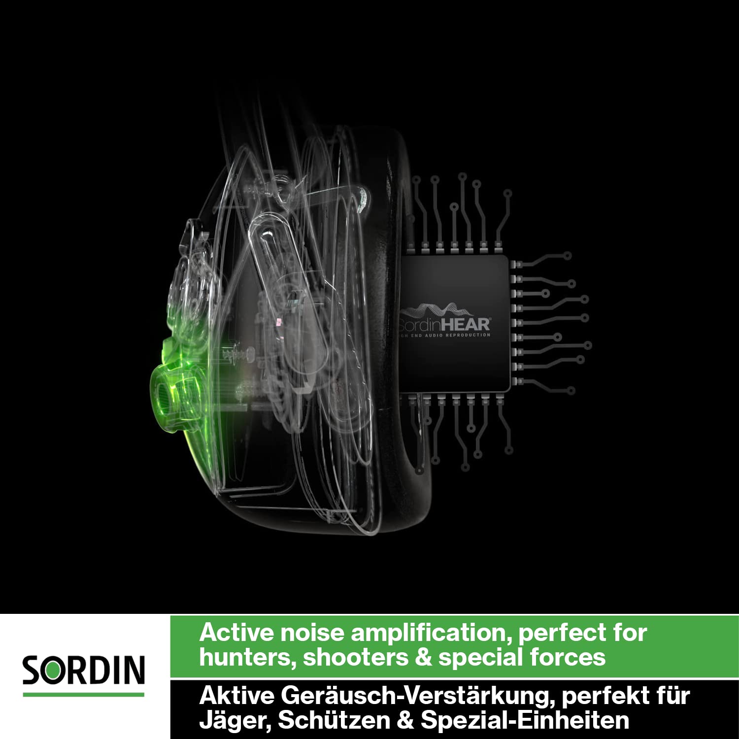 Sordin Supreme Pro-X Electronic Ear Muffs for Hunting & Shooting - Active Noise Cancelling Hearing Protection with Neckband & Gel Cushions - Perfect for Range Shooting, Hunting, and Outdoor Sports Activities