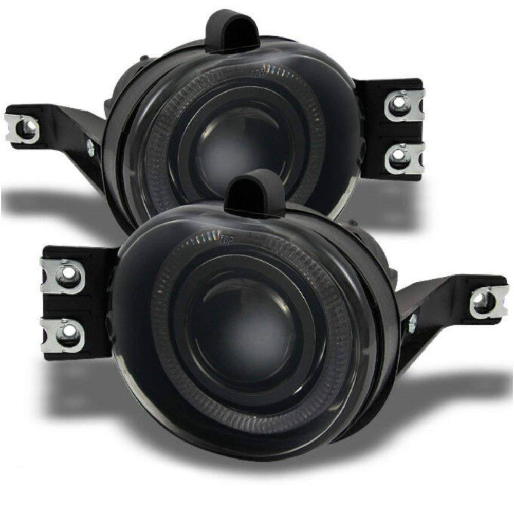 YOYODEER Smoke Halo Rings Projector Fog Lights with Switch - LED Car Interior Lighting for Parties, Clubs, and Night Driving