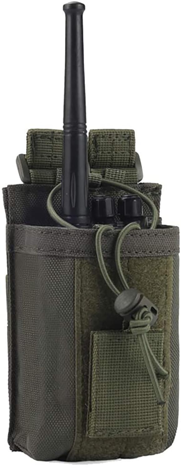 1000D Tactical Molle Radio Pouch - Adjustable Two-Way Radio Holder Bag for Walkie Talkies - Perfect for Military, Outdoor Adventures & Emergency Communication