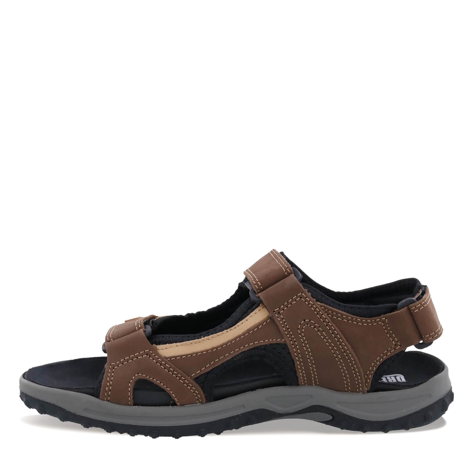 Drew Shoe Men's Warren Leather Open Toe Sport Sandals - Comfortable & Durable Walking Sandals for Outdoor Activities, Travel & Casual Wear