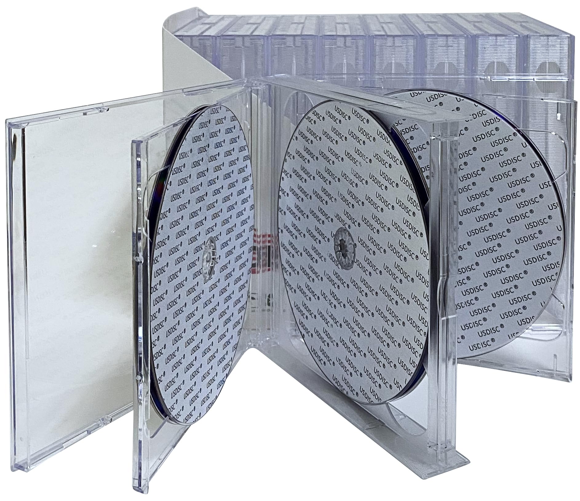 100-Pack Clear 24mm Chubby CD Jewel Cases - Sextuple 6 Disc Storage for Music, Movies & Data | Perfect for DJs, Collectors & Archiving