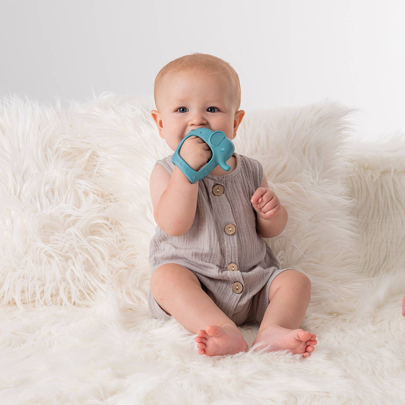 Bitzy Grip™ Developmental Elephant Teether for Babies - Soothing Chew Toy for Teething Infants & Toddlers - Perfect for On-the-Go, Playtime & Sensory Development