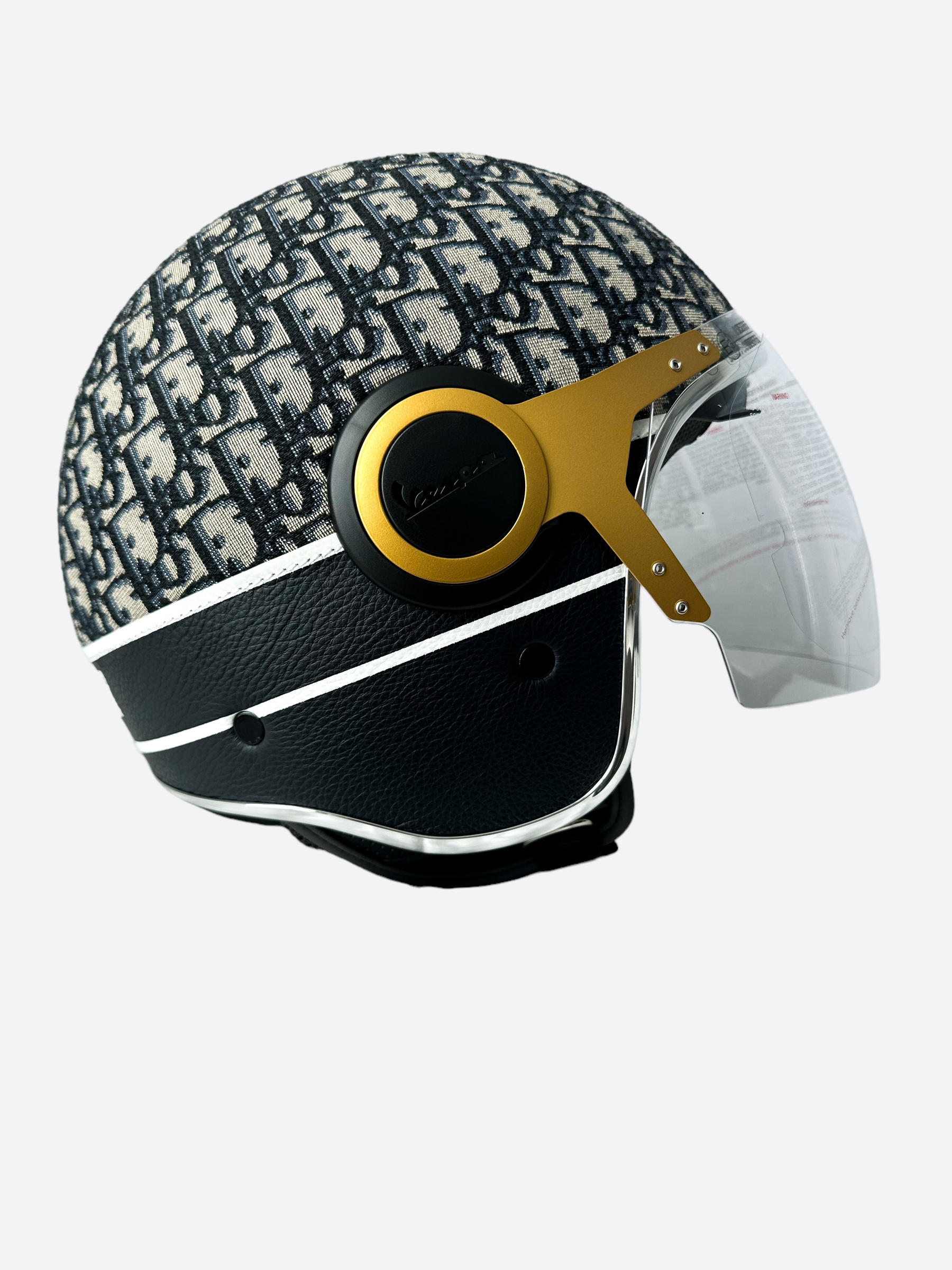 Dior 946 Vespa Oblique Helmet - Luxury Motorcycle Helmet for Women & Men - Perfect for Scooter Riding & Urban Commuting