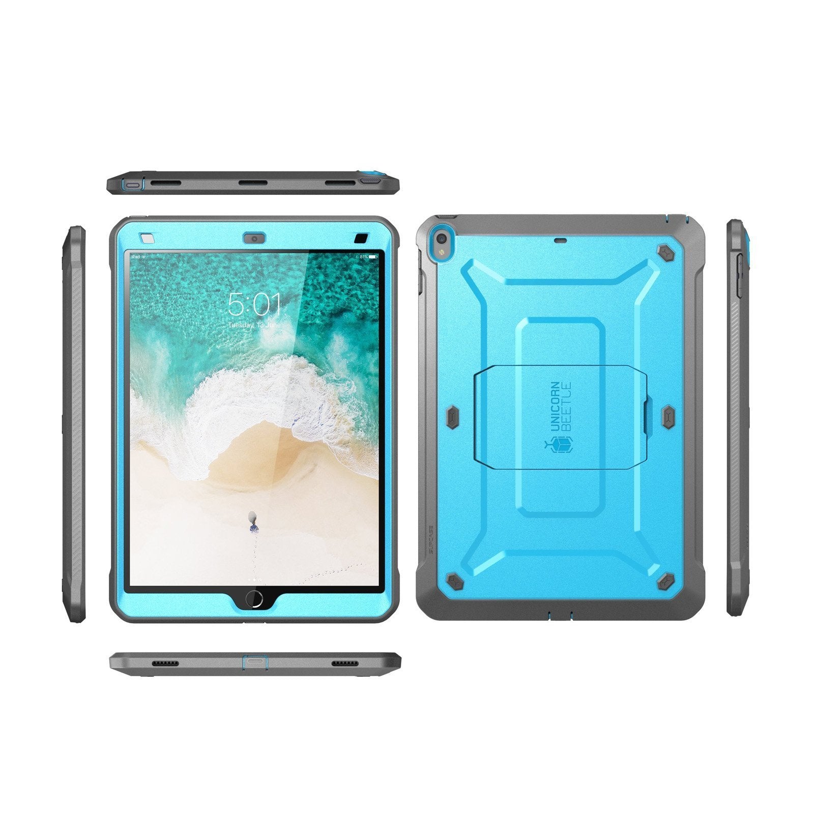 iPad Pro 10.5 inch (2017) Shockproof Case with Built-in Screen Protector - Heavy Duty Rugged Cover for Apple iPad Pro 10.5