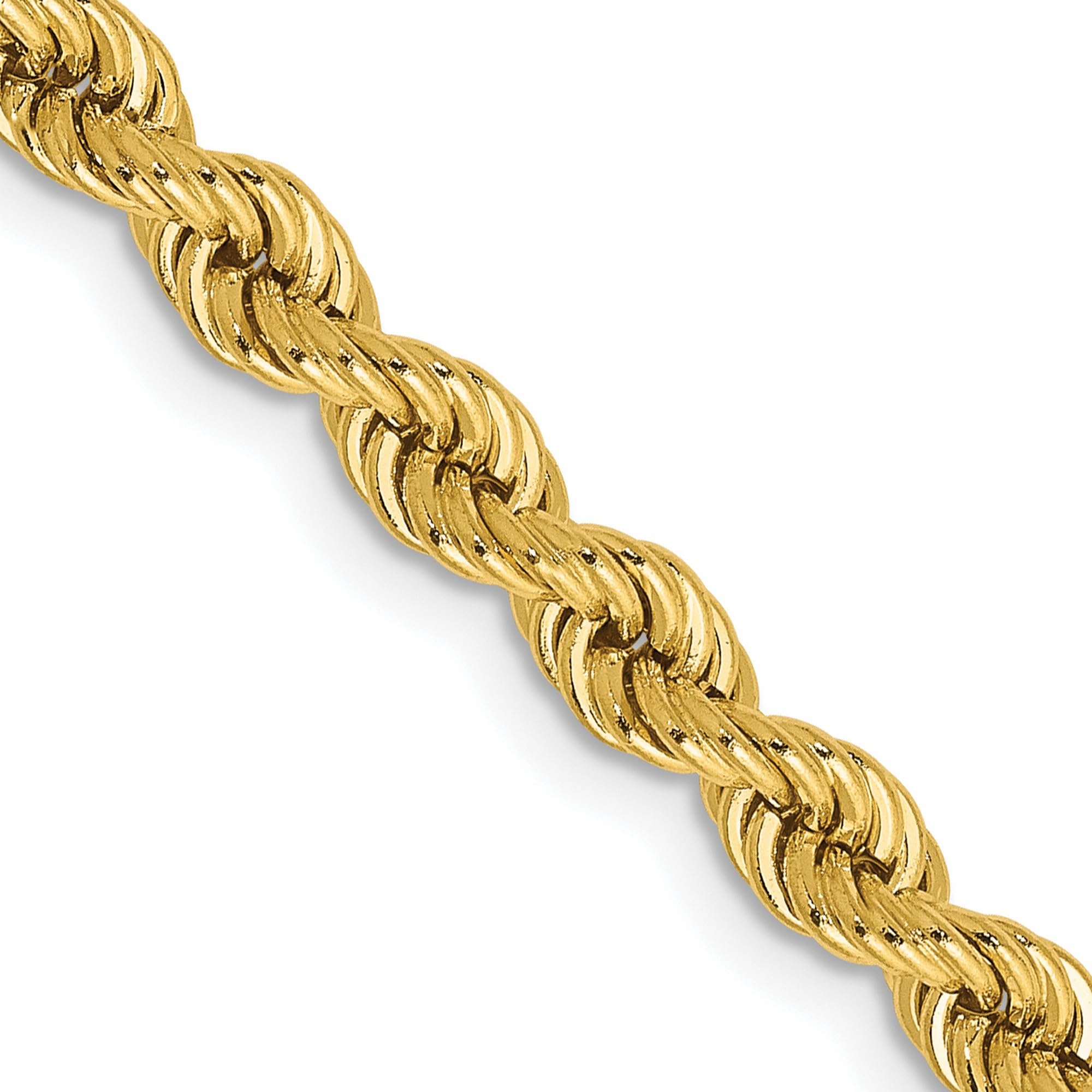 14K Solid Yellow Gold Rope Chain Bracelet, Necklace or Anklet - Elegant Jewelry for Women, Gift for Her, Perfect for Weddings, Parties & Everyday Wear