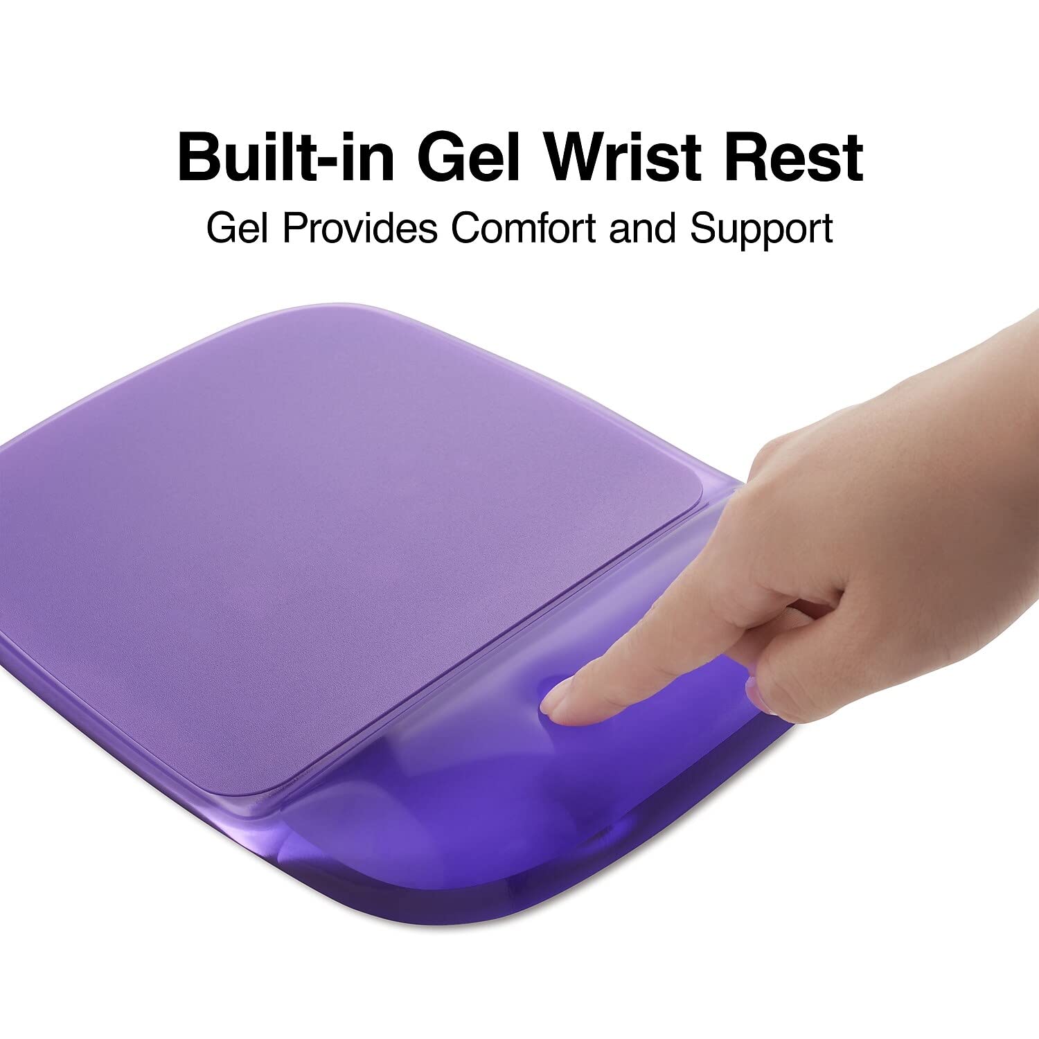 Ergonomic Gel Mouse Pad with Wrist Rest - Soft Comfort for Long Computer Use, Purple (Model 18265) | Perfect for Office, Gaming & Home Workspace Setup