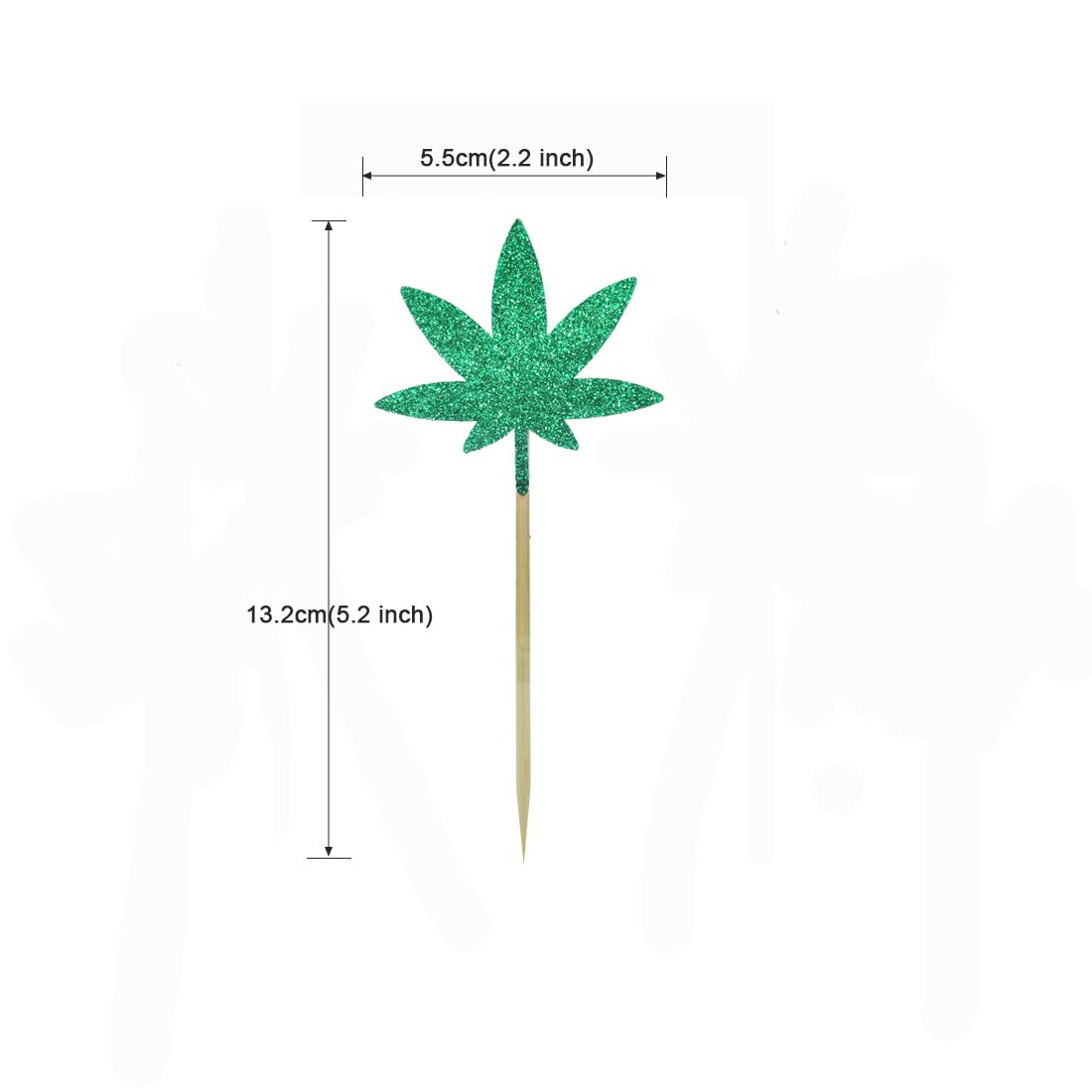24 PCS Marijuana Leaf Cupcake Toppers - Edible Weed Cake Decorations for Baby Shower, Birthday & Wedding Parties - Perfect for Stoner-Themed Events and Cannabis Lovers