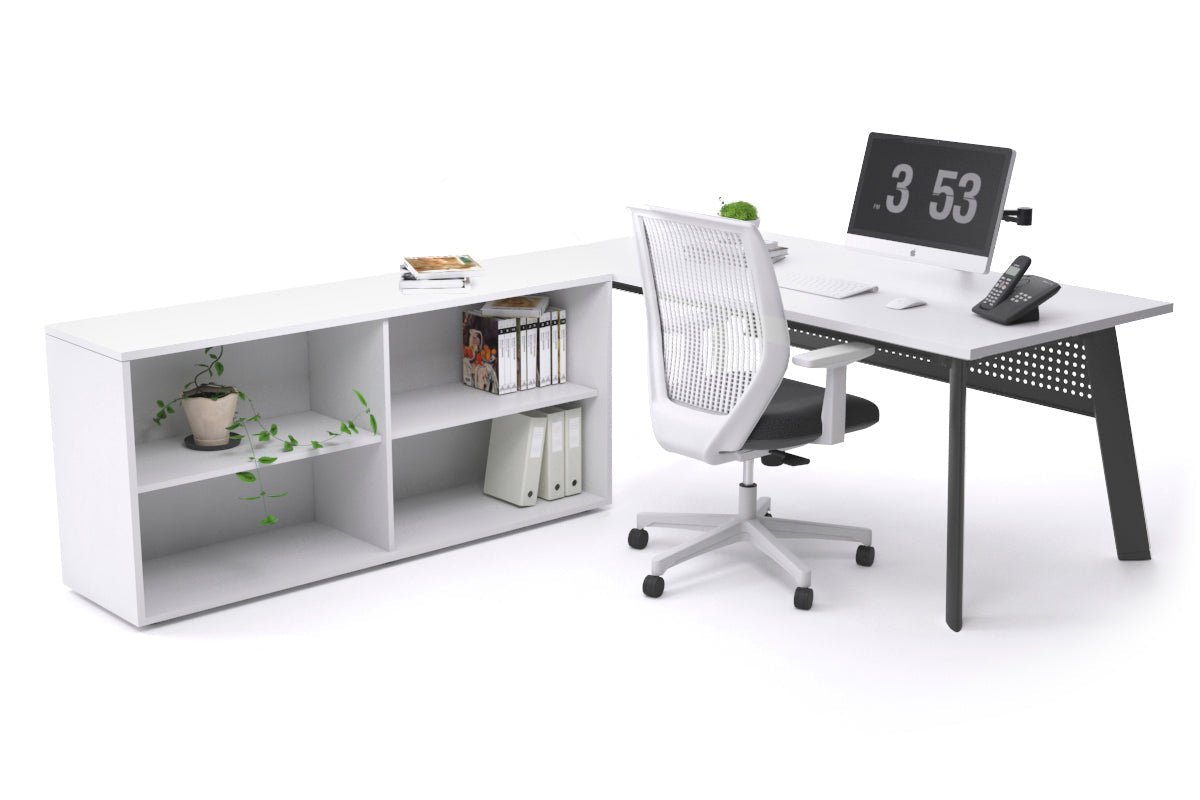 Switch Executive Setting With Uniform Spine Black Frame [1600L x 700W] - Premium Office Desk for Modern Workspace & Home Office