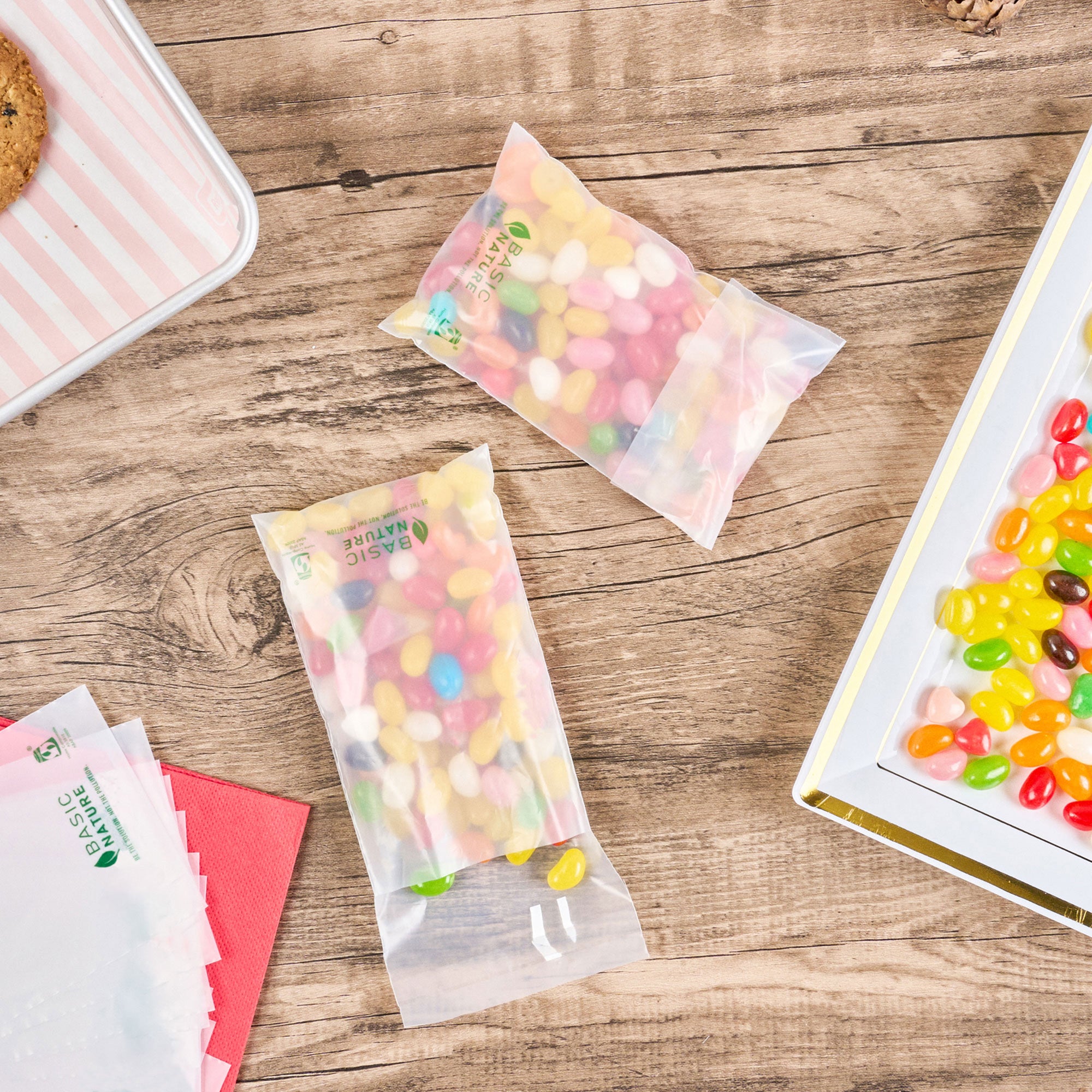Eco-Friendly Translucent PLA/PBAT Compostable Self-Sealing Lip & Tape Bags - 5