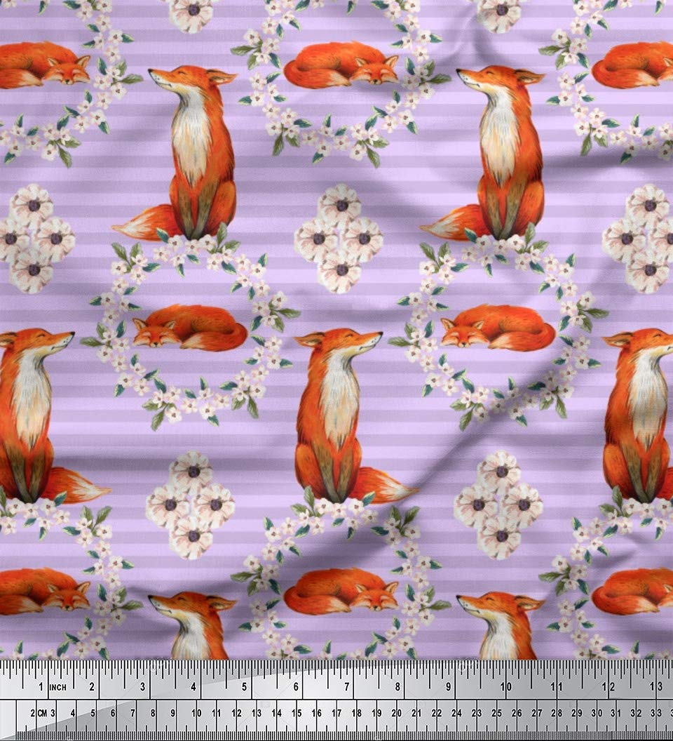 Soimoi Heavy Duty Purple Canvas Fabric by The Yard - 58