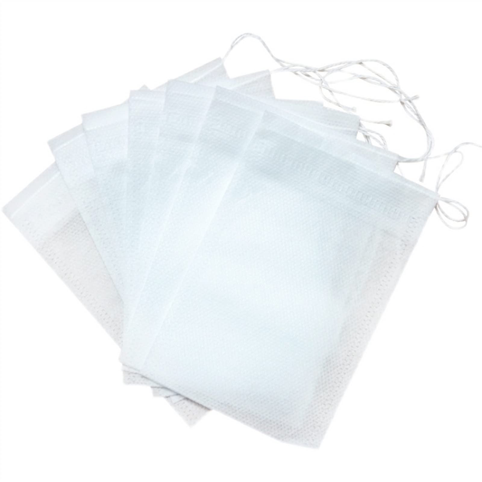 600Pcs Disposable Non-Woven Tea Bags - Food Grade Drawstring Filter Bags for Coffee, Tea & Kitchen Seasoning (6x8cm) - Perfect for Home Brewing, DIY Tea Blends & Cooking