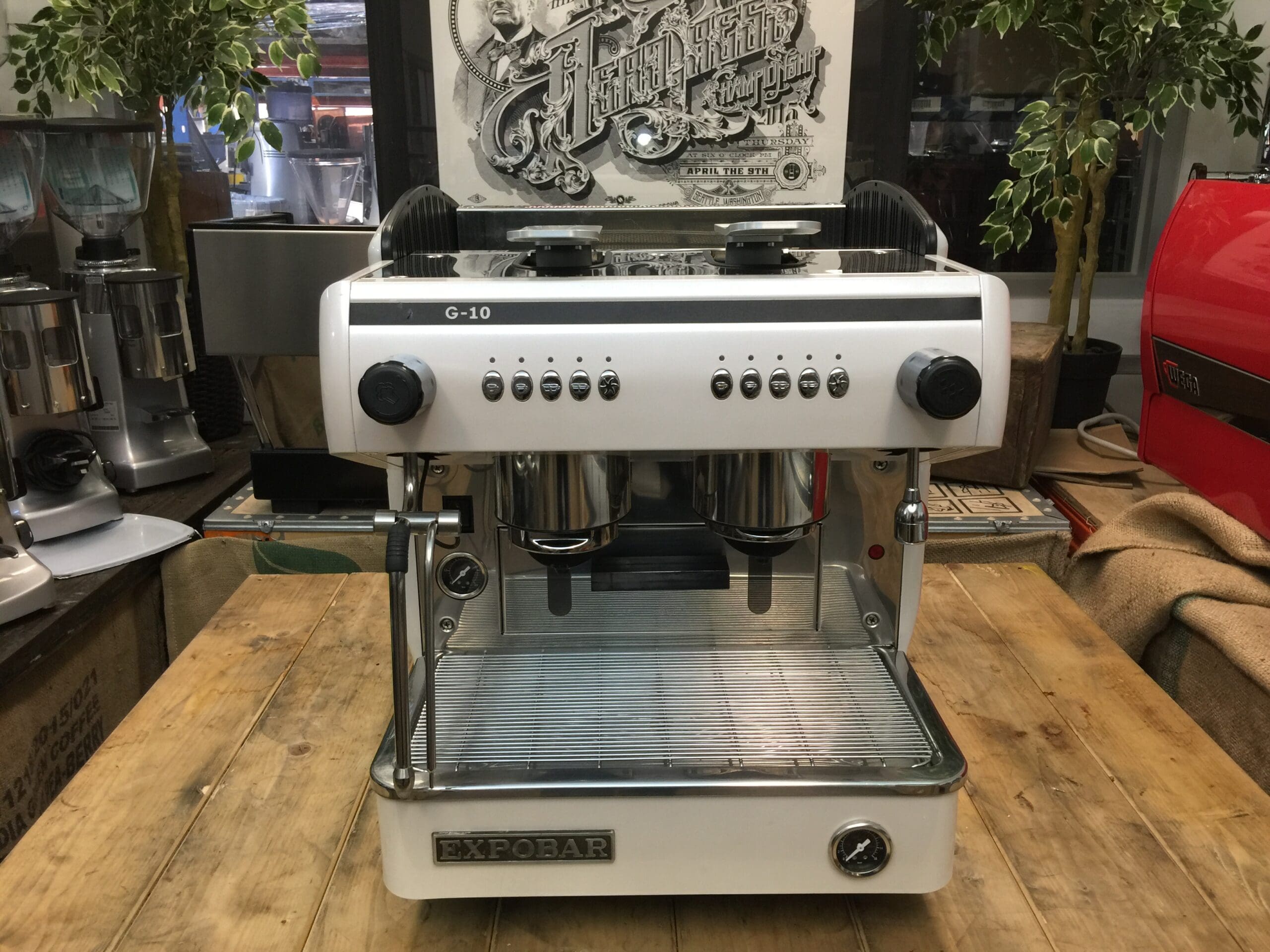 Expobar G10 Compact 2 Group Capsule Coffee Machine in White - Perfect for Cafes, Offices & Home Baristas